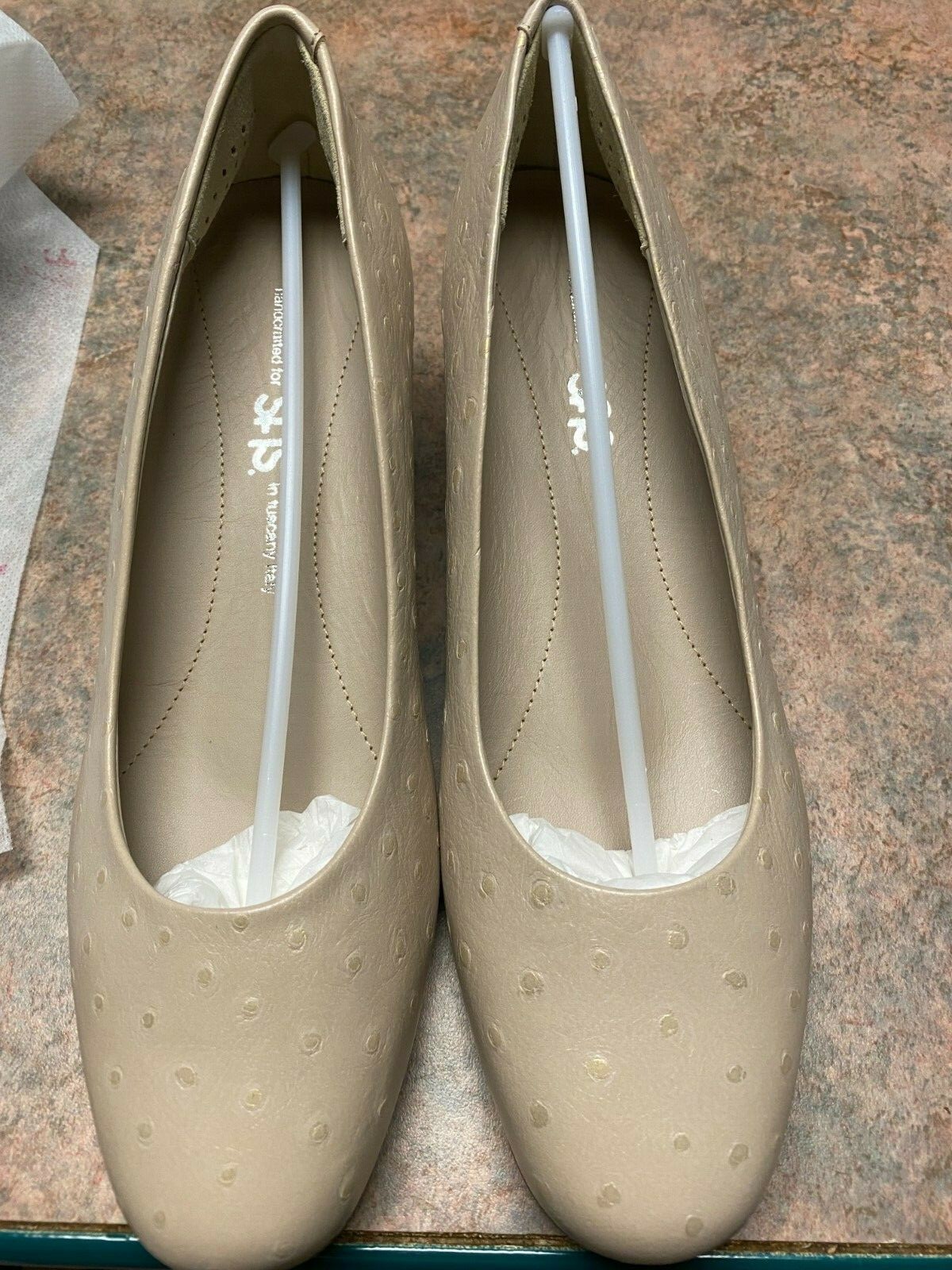 SAS SOFIA Ivoire WEDGE 7 1/2 M NIB $224 WOMENS DRESS SHOE New In Box