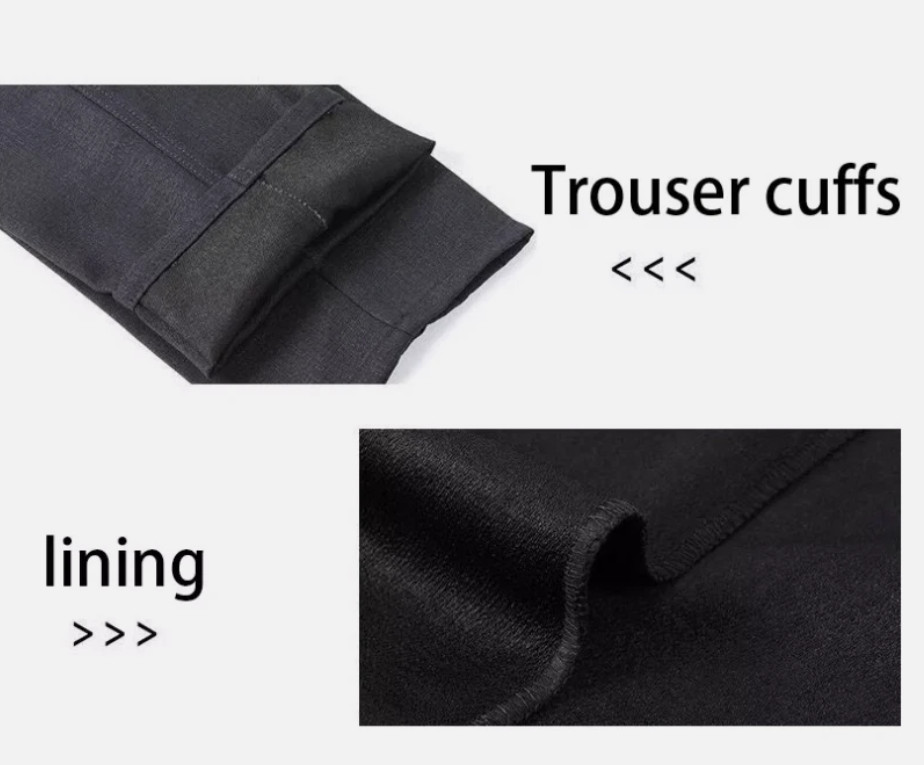 Men’s Elastic Waist Straight Leg Pant Casual Formal Trousers for Middle-Aged Men