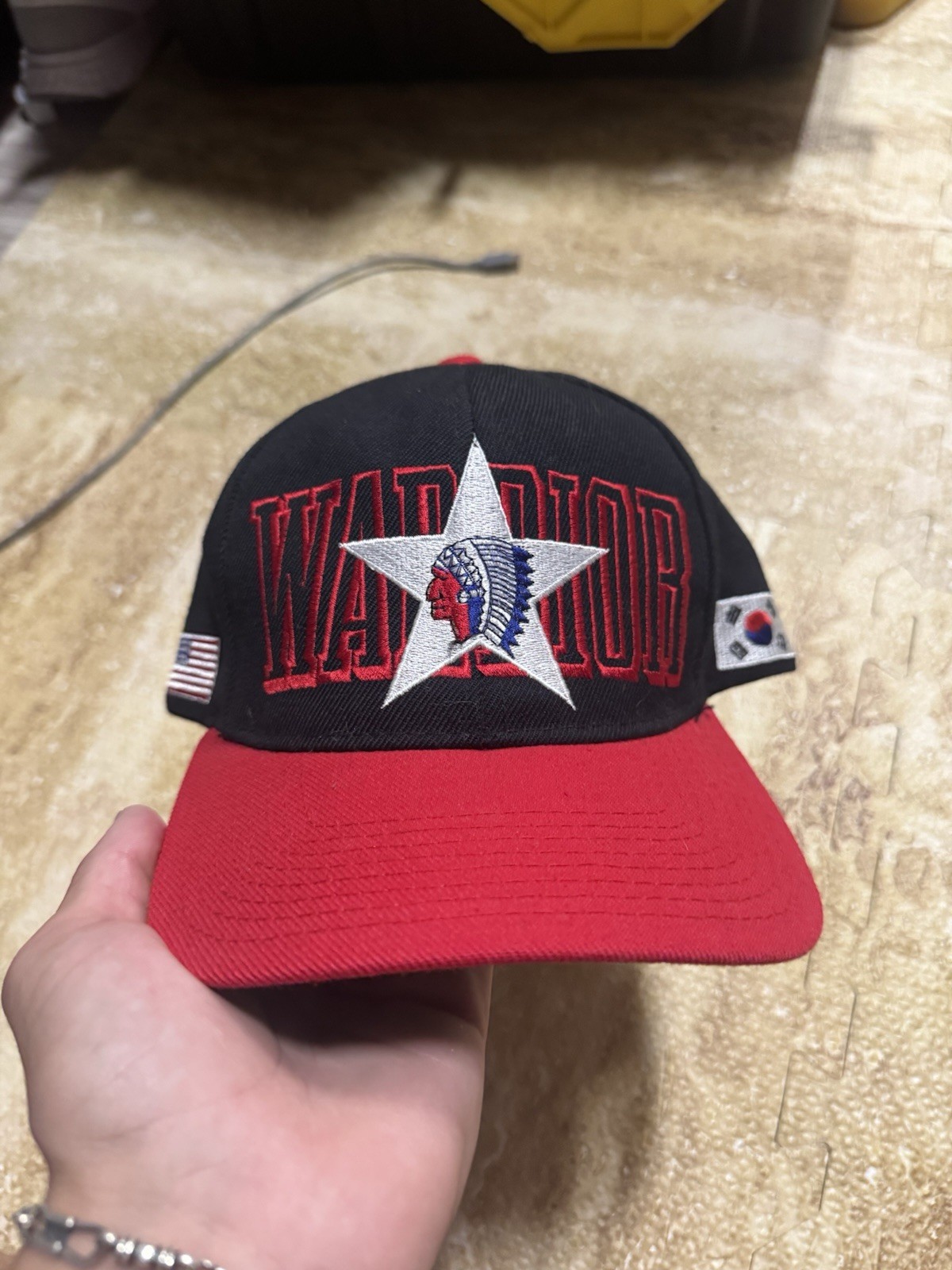Vintage Korean War Warrior Hat Snapback-up Big Mommy Second To None Veteran