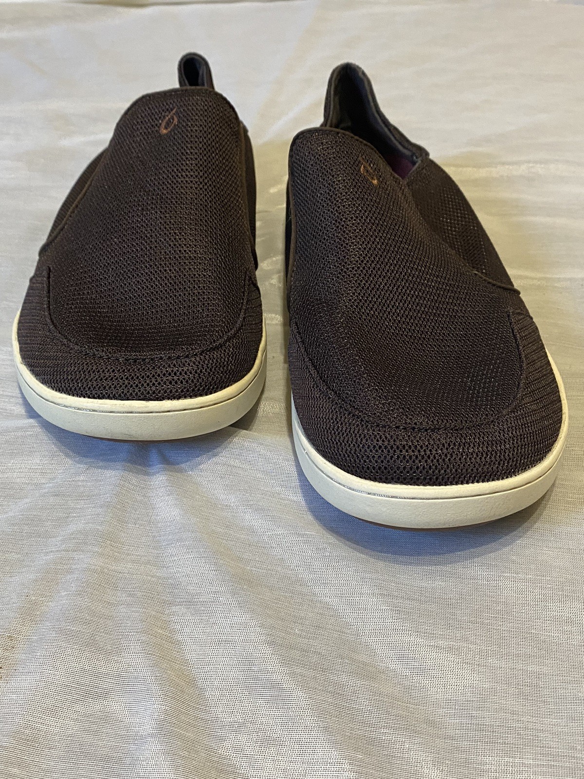 OluKai Nohea Shoes Men’s Sz 13 Dark Brown Casual Mesh Slip On – S104