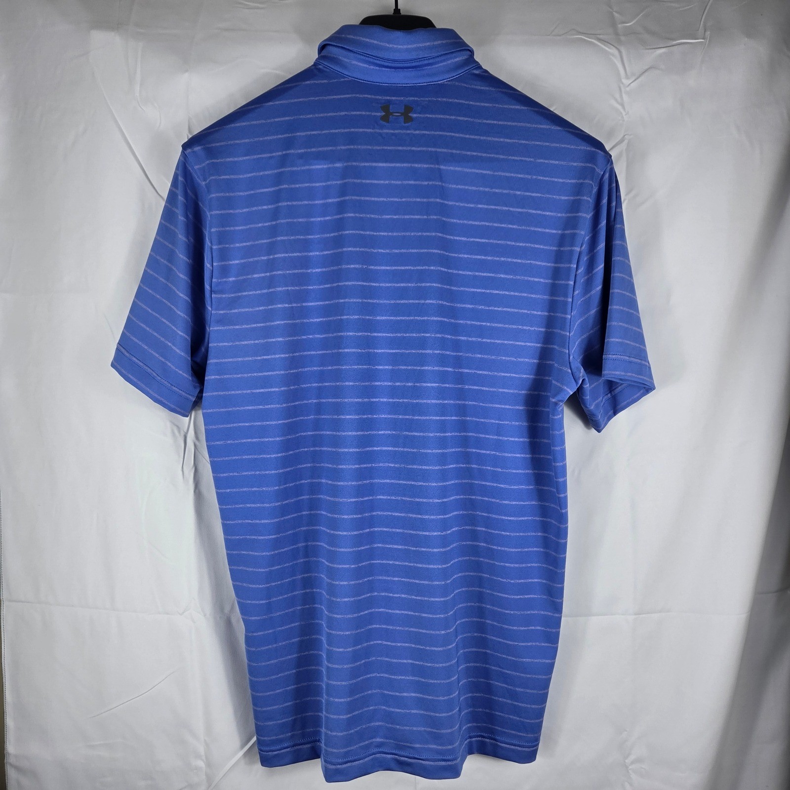 Under Armour Playoff Polo Mens Medium Blue Striped Golf Shirt NWT