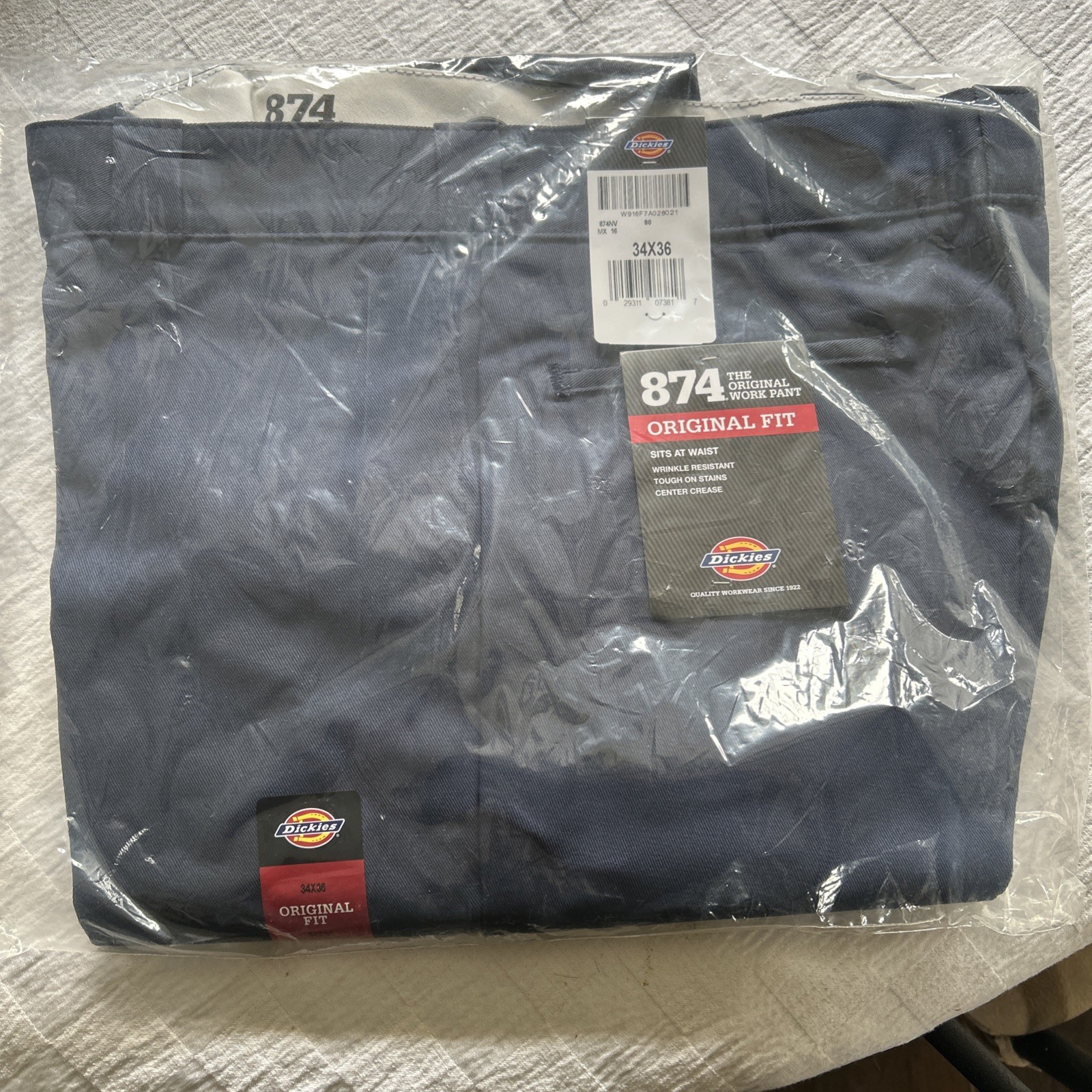 New Dickies Men’s Original 874 Work Pant in Dark Navy 34X36