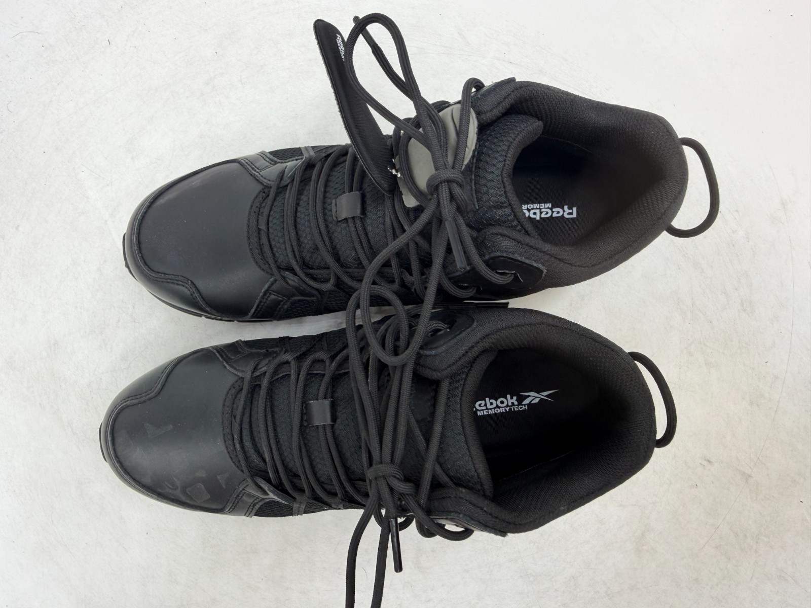 Reebok Trailgrip Work Alloy Toe Met Guard Boots Men’s Black Leather Ankle – 10.5
