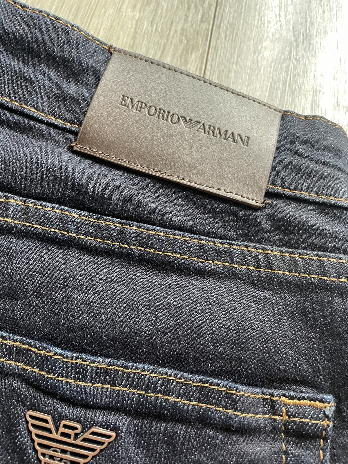 EA Armani Jeans Mens Dark Navy Blue 36” Waist/ 32 Leg. New BNWT