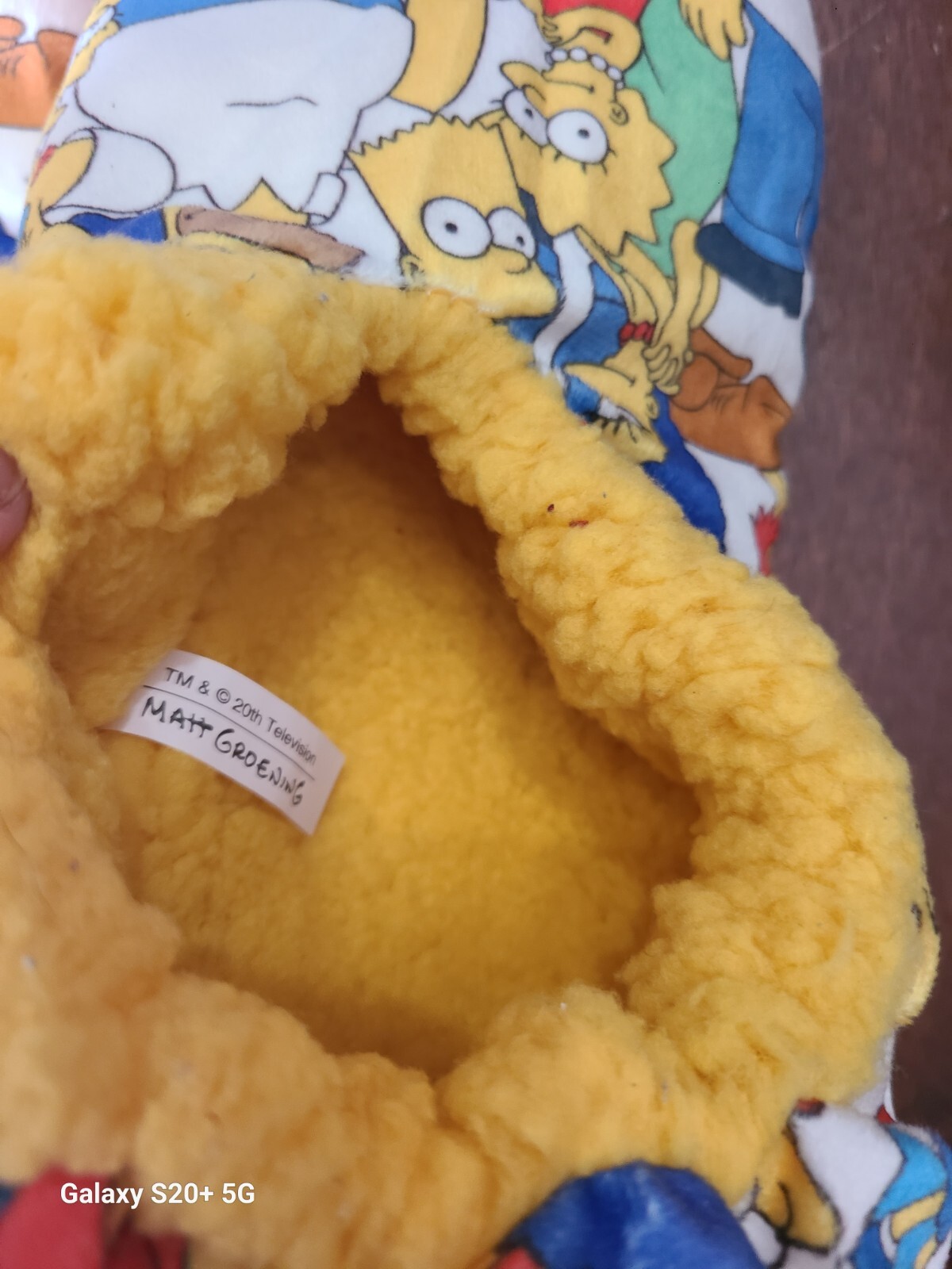 Fuzzy Simpsons House Slippers Approx 11in Length