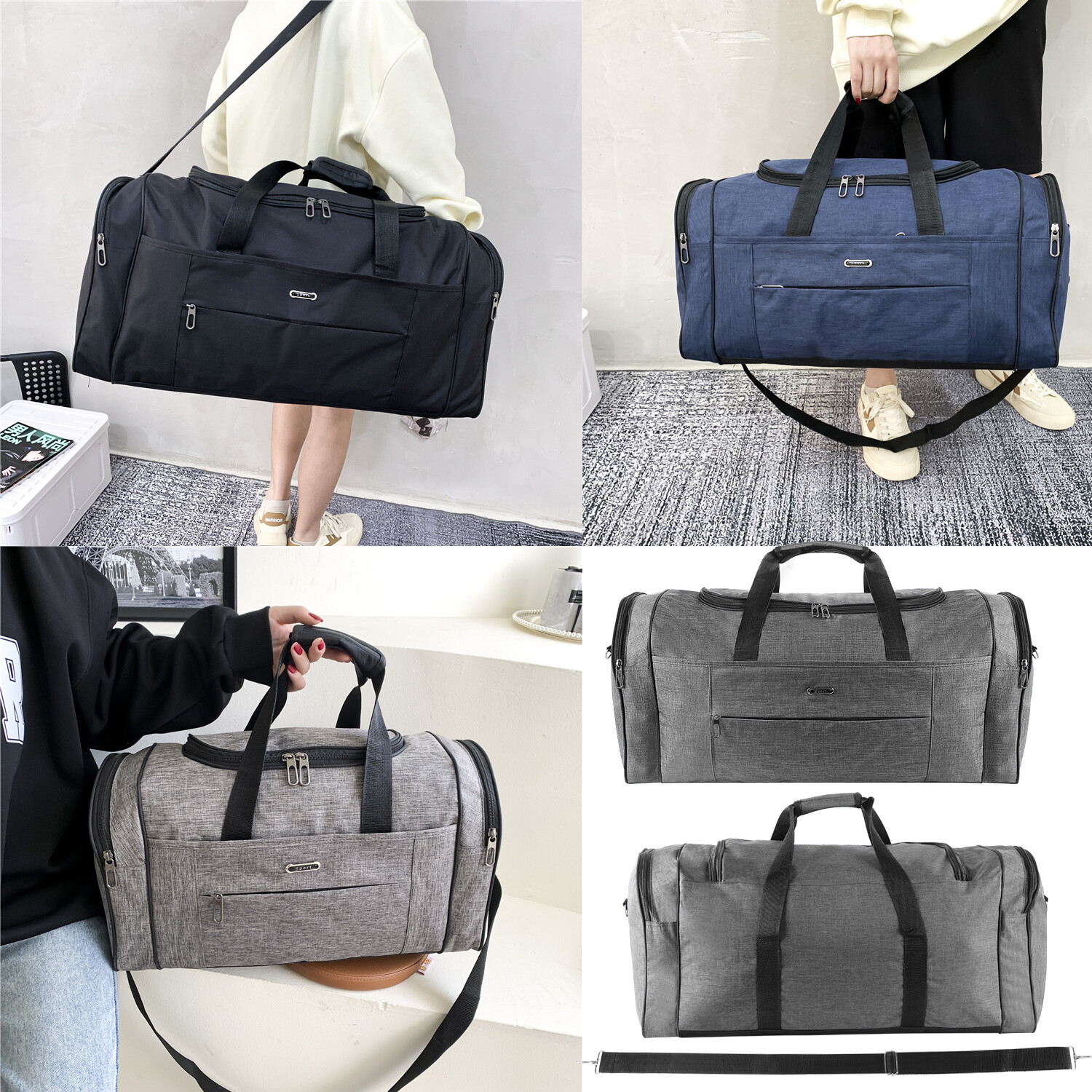 Military Canvas Duffle Bag-Heavy-Duty Gym&Travel Luggage with Shoulder Strap 92L