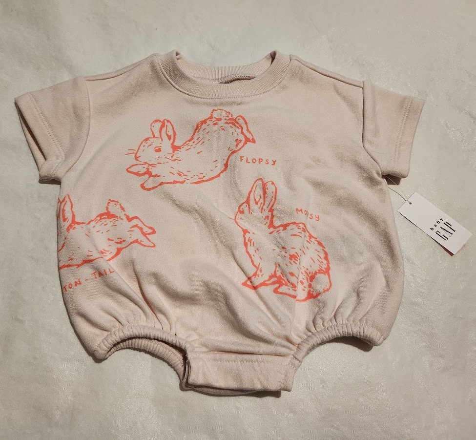 NWT Baby Gap Girls Peter Rabbit Bubble Romper One Piece