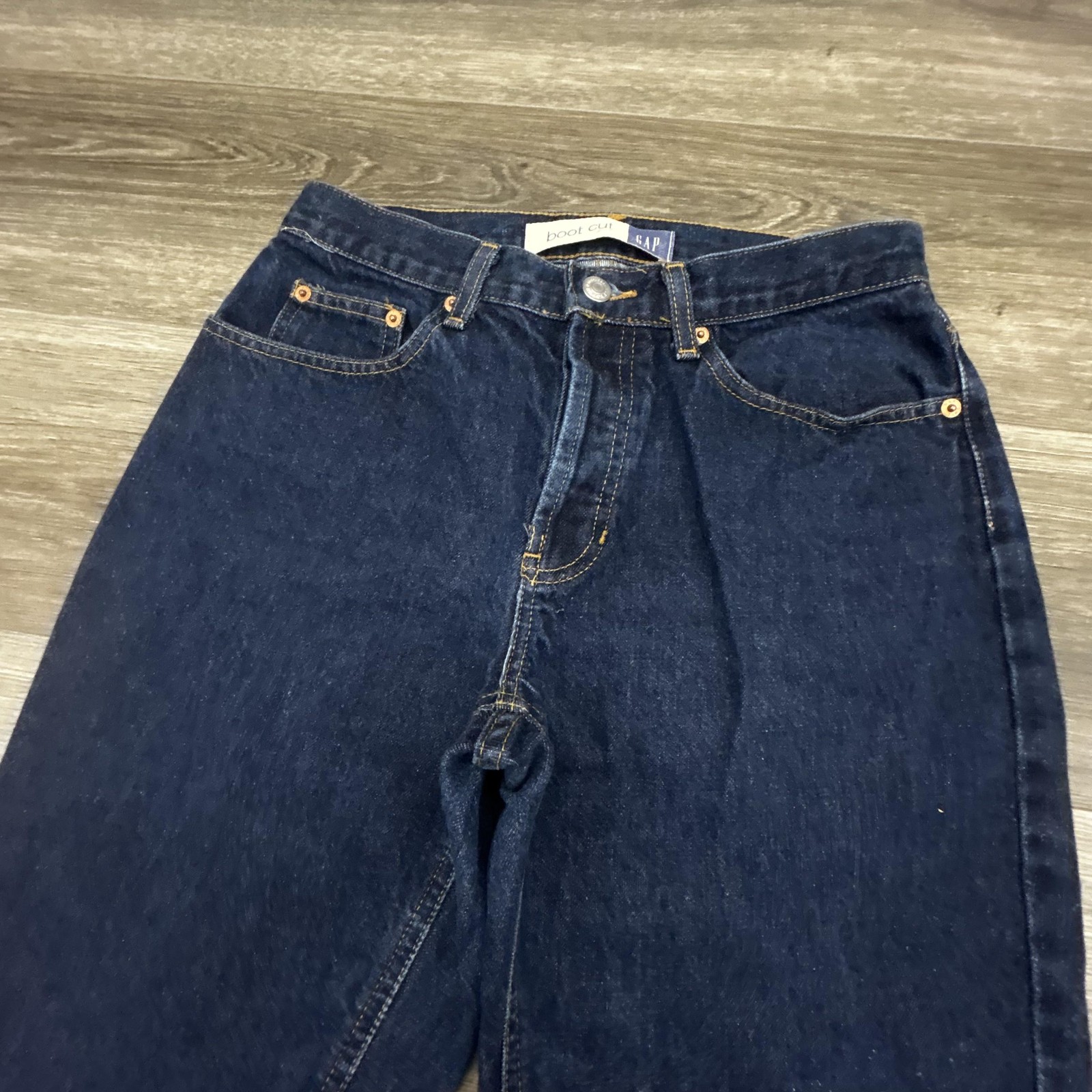 Vintage Gap Bootcut Jeans Womens 6 28×30 Dark Wash Blue Denim Made USA Western