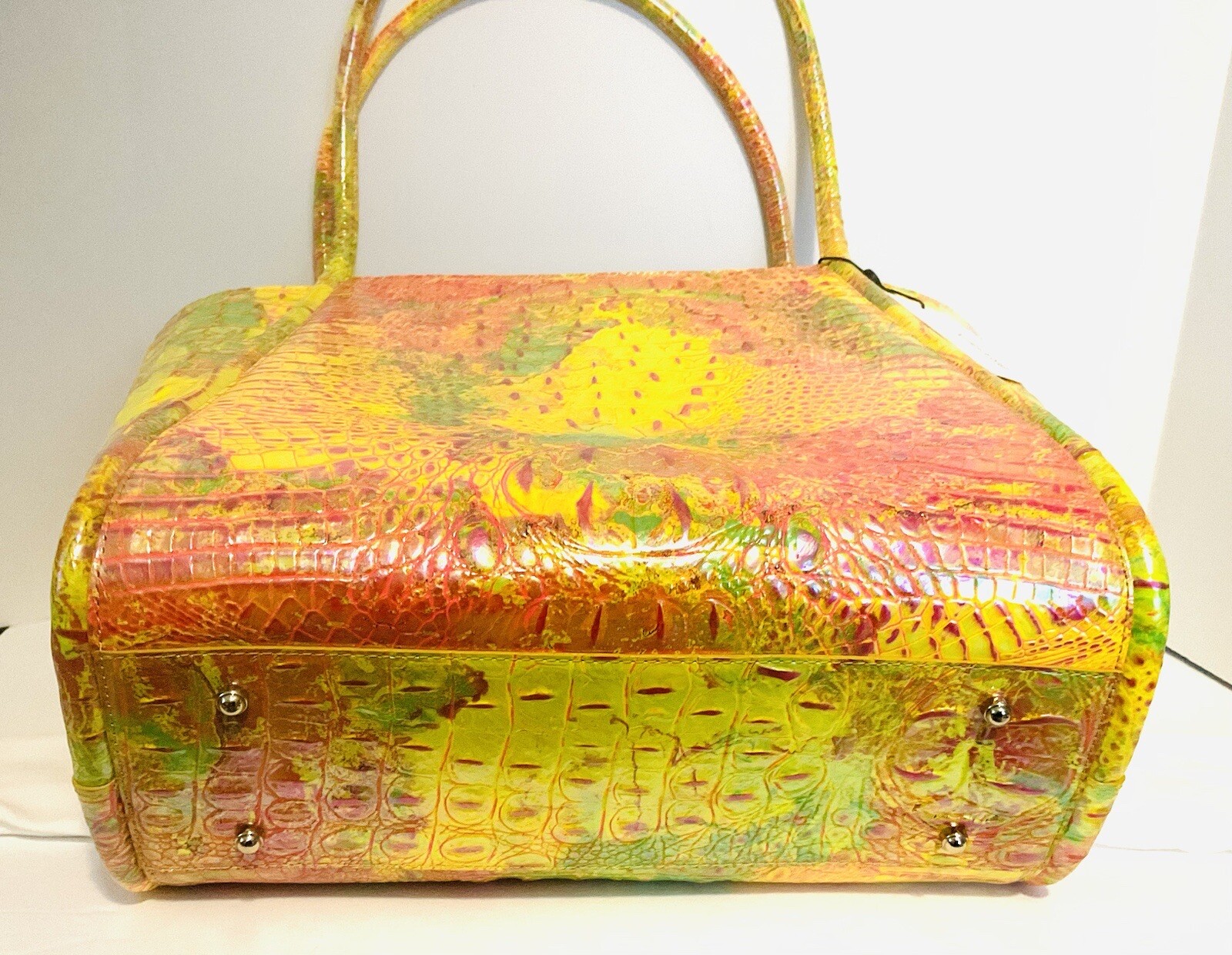 Brahmin Bailee Spritz Melbourne Embossed Leather Shopper Satchel Tote NWT