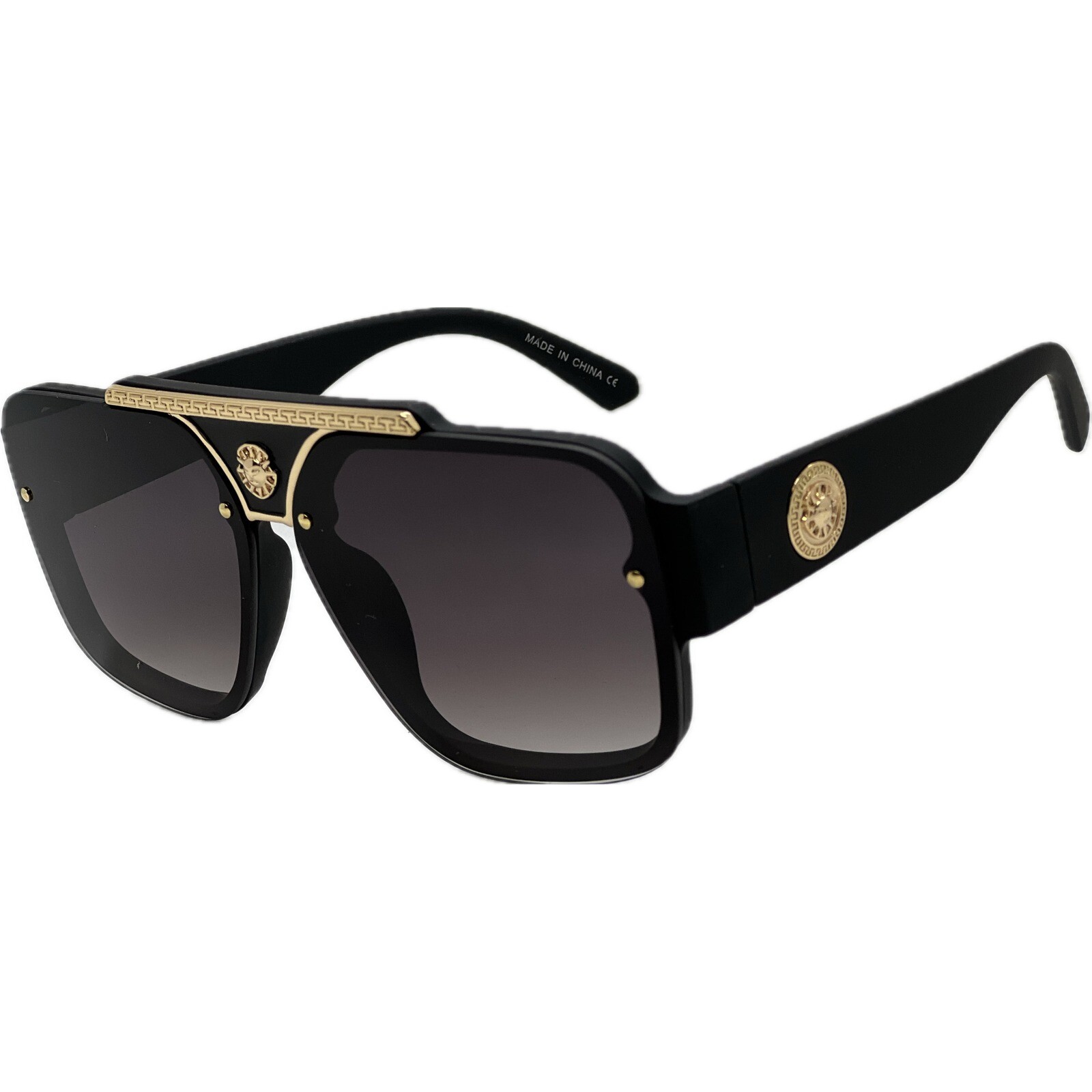 Men Sunglasses Classy Square Black Lens Cholo Style Hip Hop Gangster Style Gafas