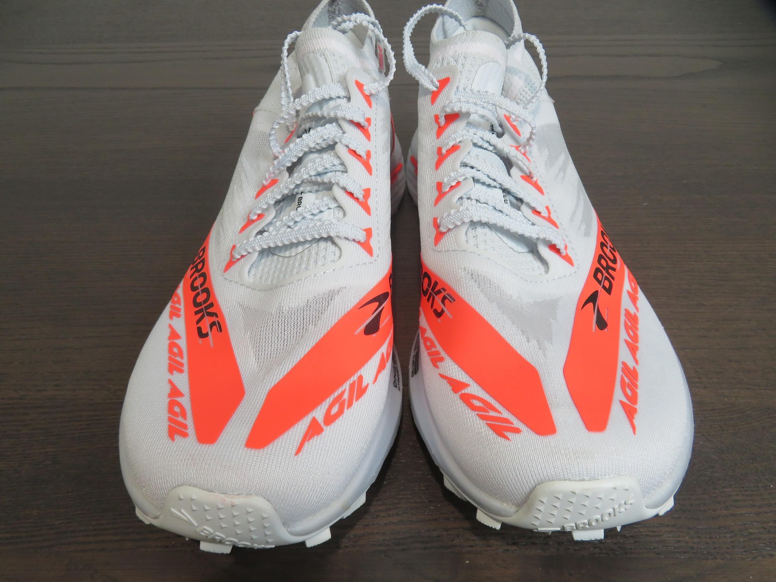 Brooks Catamount Agil Shoes Mens Size 7 White Orange Trail Running 1000451D488