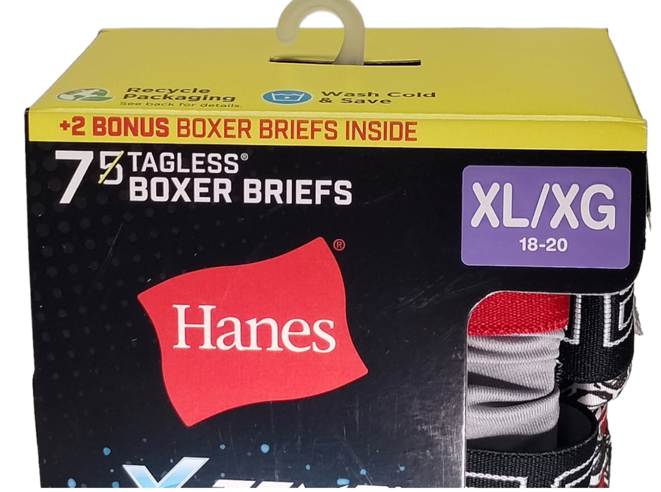 Hanes 7 Pack X-Temp Performance Boxer Briefs 4-Way Stretch Boys S M L XL ~NEW~