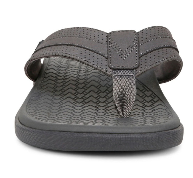 Vionic Men’s Tide II Toe Post Sandal, Charcoal