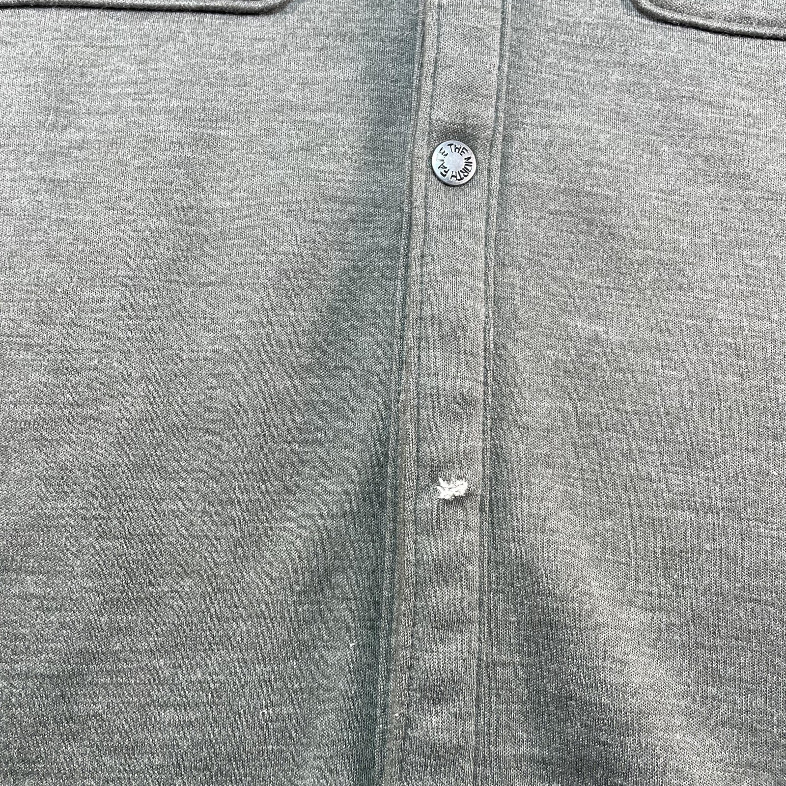 The North Face Jacket Mens 2XL Gray Hooded Sherpa Lined Snap Parka NF0A3MMR