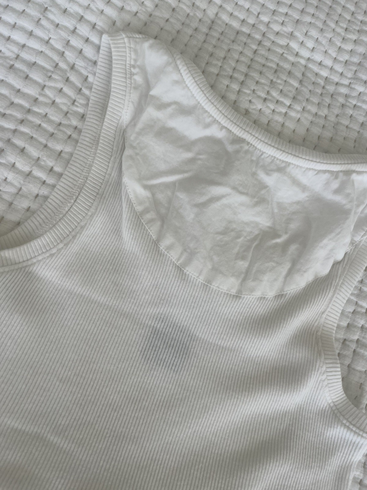 Loewe crop midi vest top S white cotton stretch £295 beach summer holiday