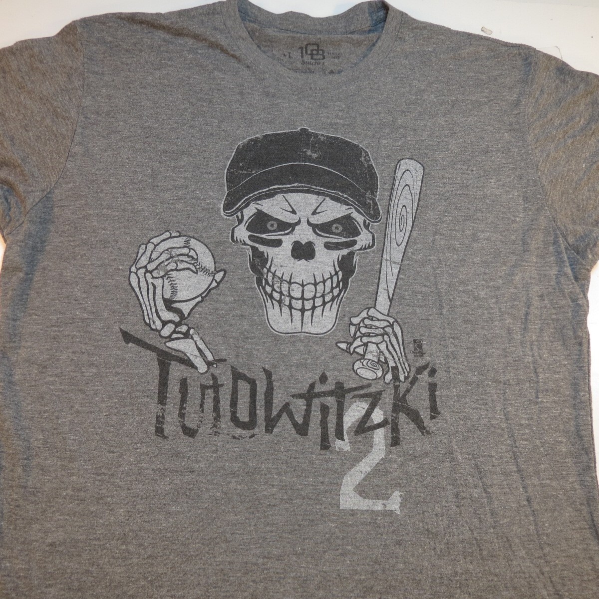 108 STITCHES #2 Troy Tulowitzki COLORADO ROCKIES BASEBALL TEE T SHIRT Mens L