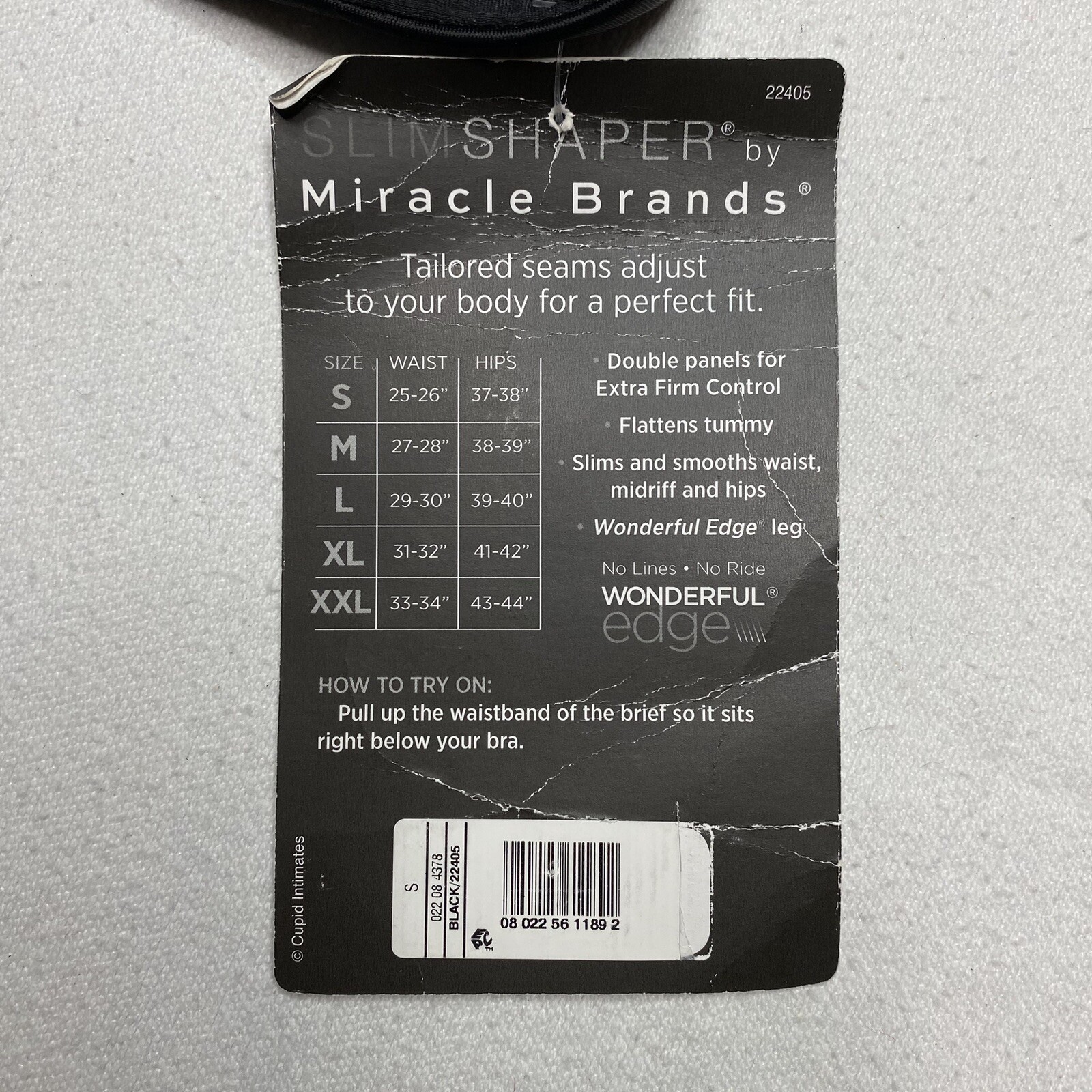 Slimshaper by Miracle Brands sz S Black Hi Waist Brief Extra Firm Sleek NEW