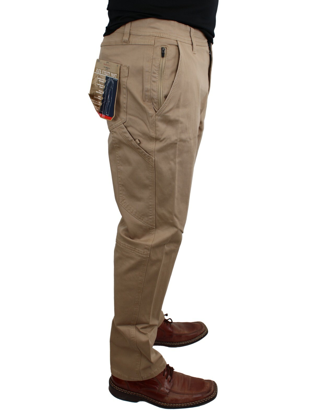 Original Weatherproof Vintage Men’s Flex Utility Pants Straight Fit, 6-Pockets