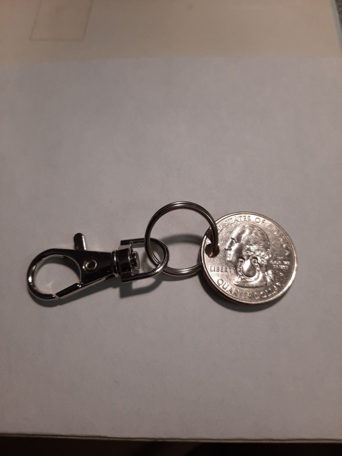 Lucky Counterstamp Quarter Keychain Aldi Food Cart Key / Lotto Scratcher