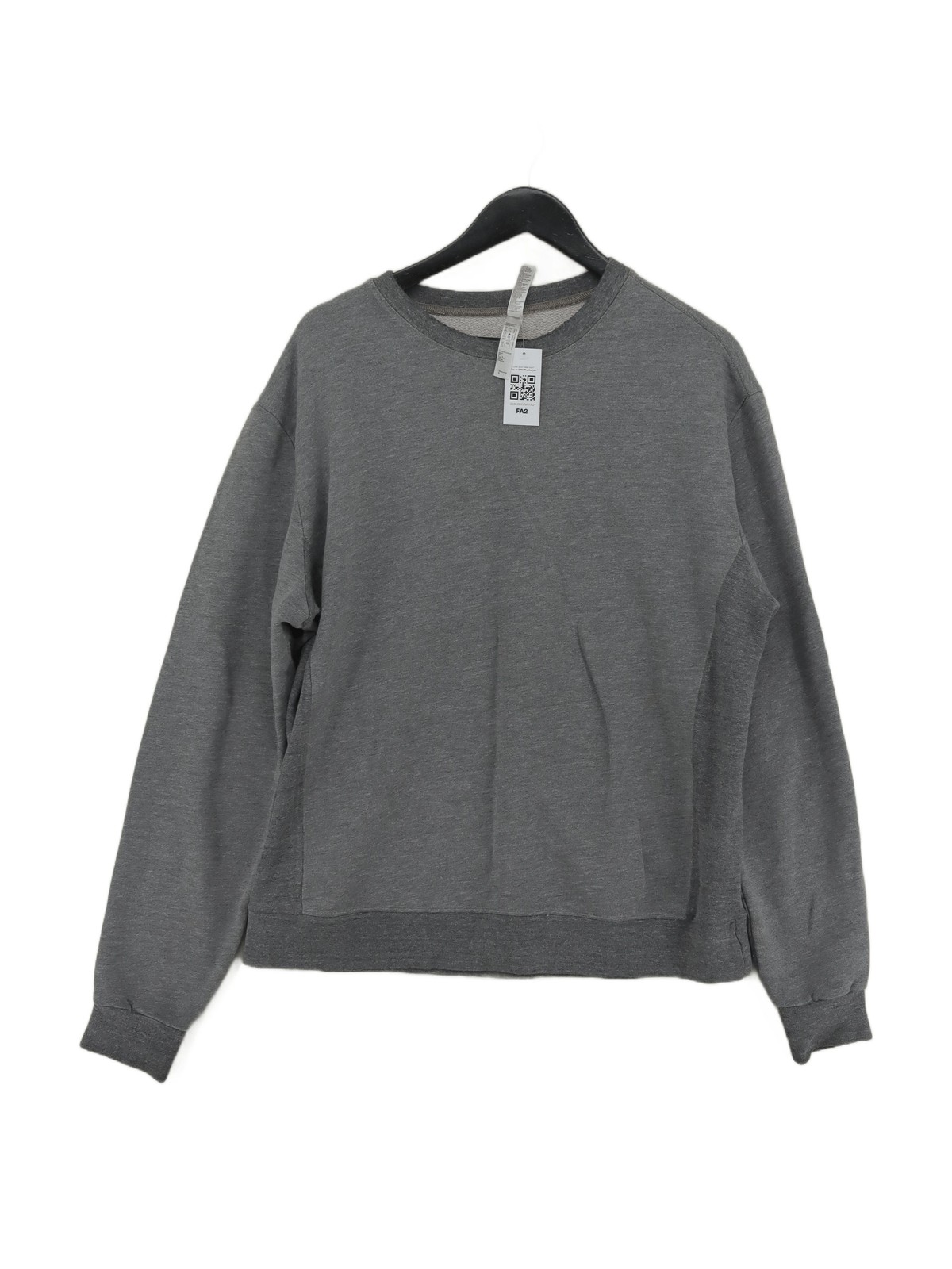 American Apparel Men’s Hoodie L Grey Cotton with Polyester, Elastane Pullover
