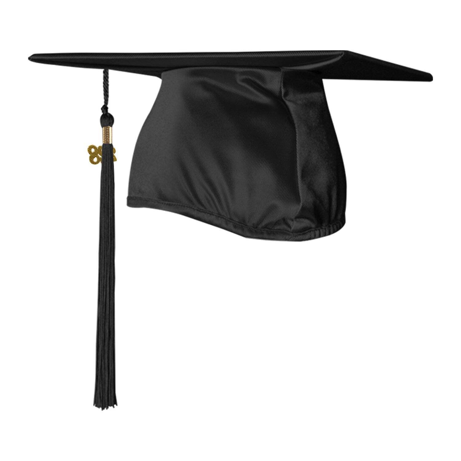 Endea Graduation Shiny Black Cap & Tassel