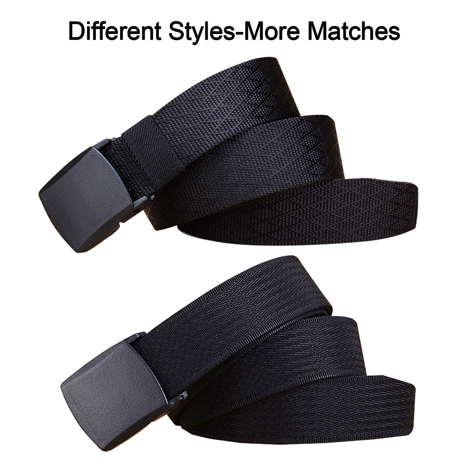 Men’s Nylon Web Belt – No Metal, Nickel-Free, Tactical Hiking Belt, Adjustable