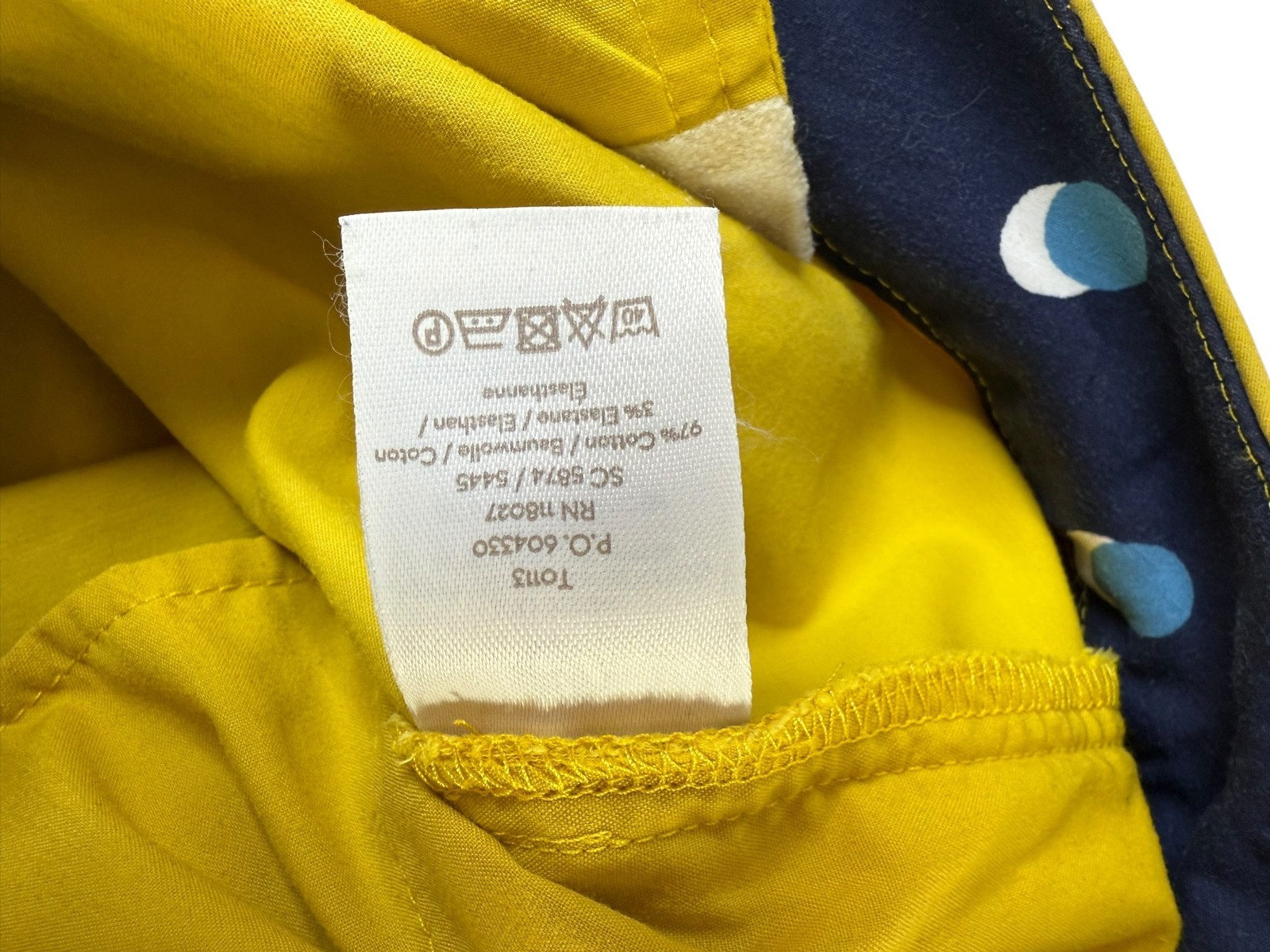 BODEN Women’s Pants Yellow Size US 12R. Made in Turkey 97% Cotton 3% Elastane