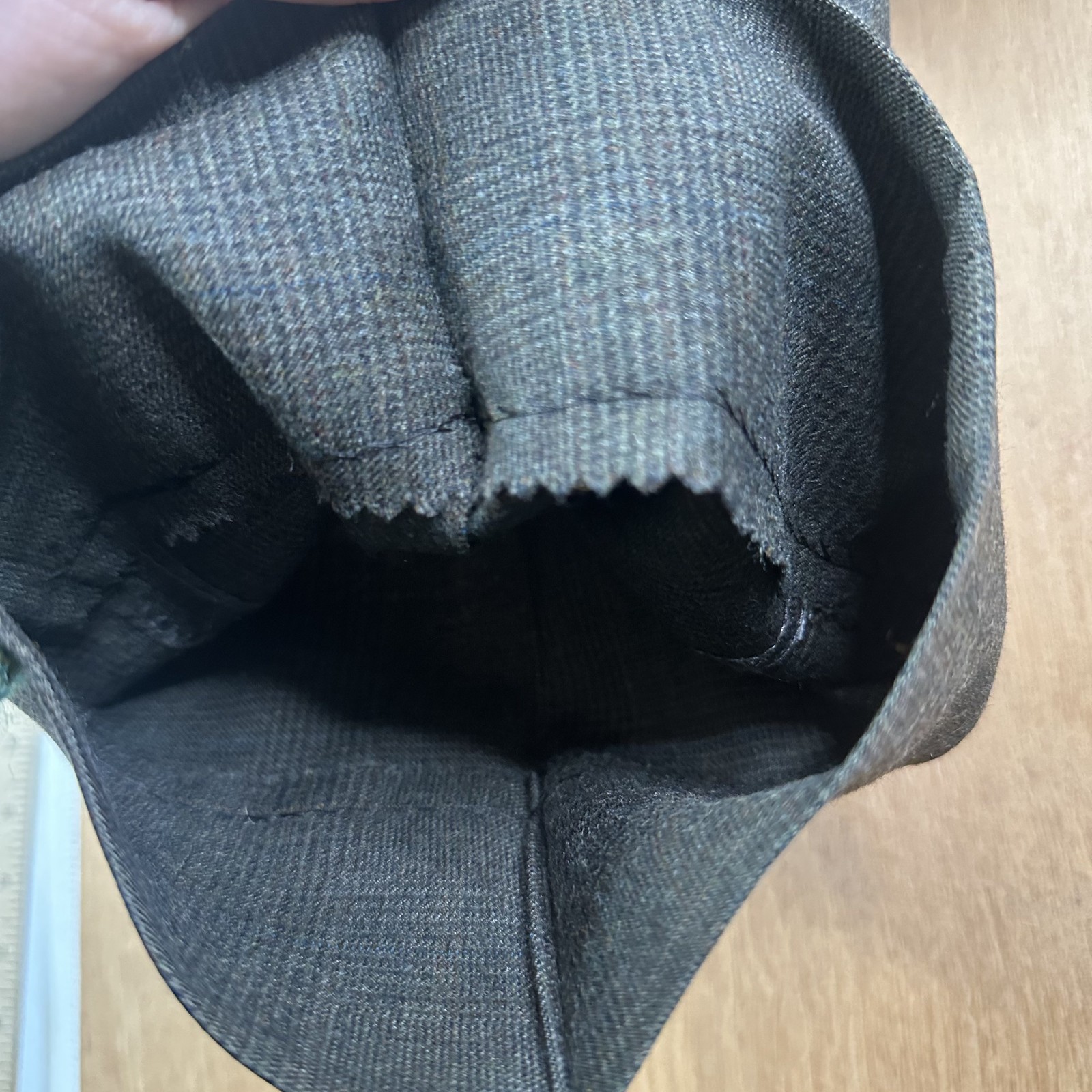 VTG Hart Schaffner Marx Suit Mens 40R Brown Glen Check 2 Button Wool Pants 34×29
