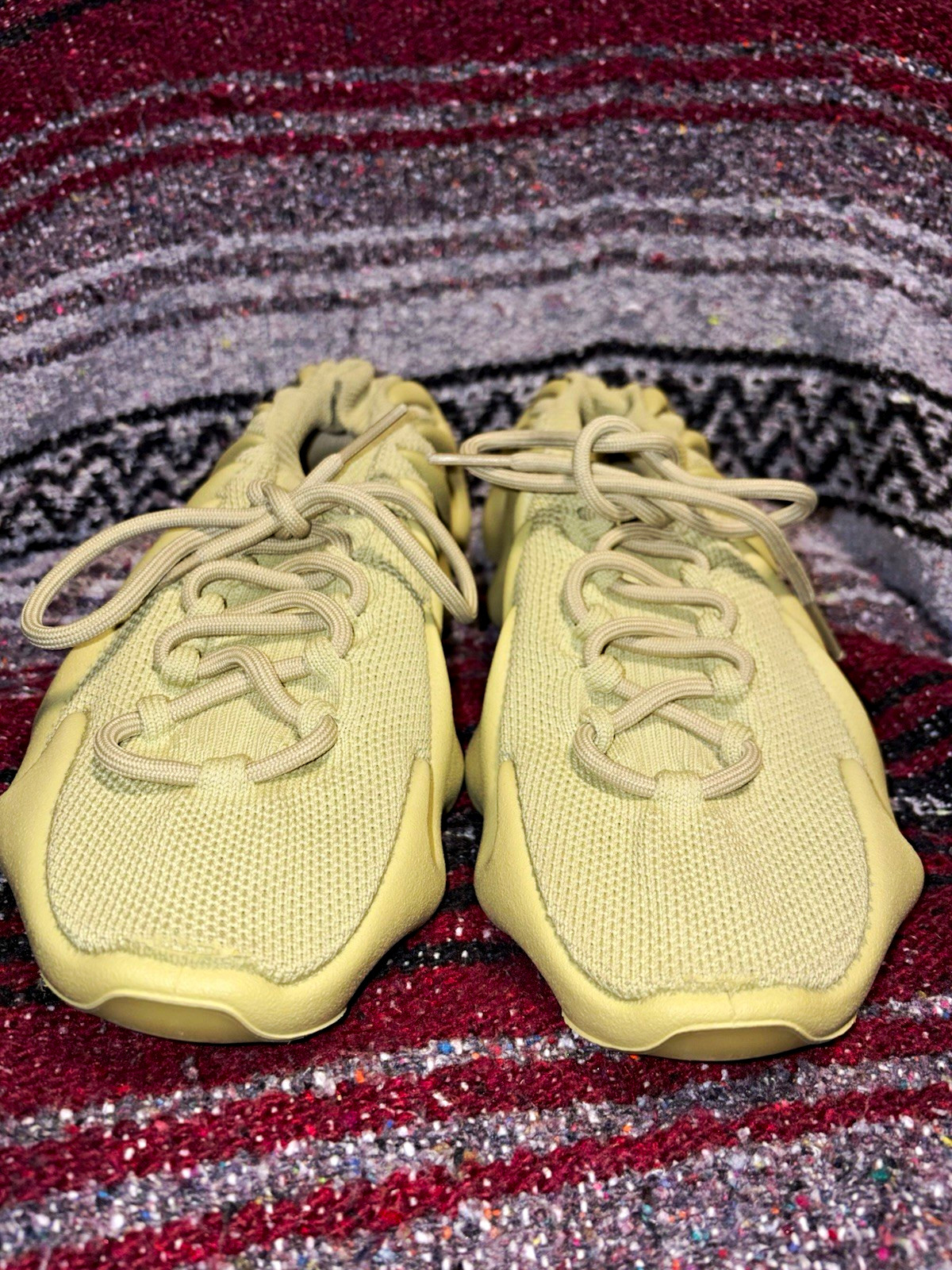 Adidas Yeezy 450 Men’s Resin/Resin Low Lace-Up Athletic Sneakers Rubber Sole