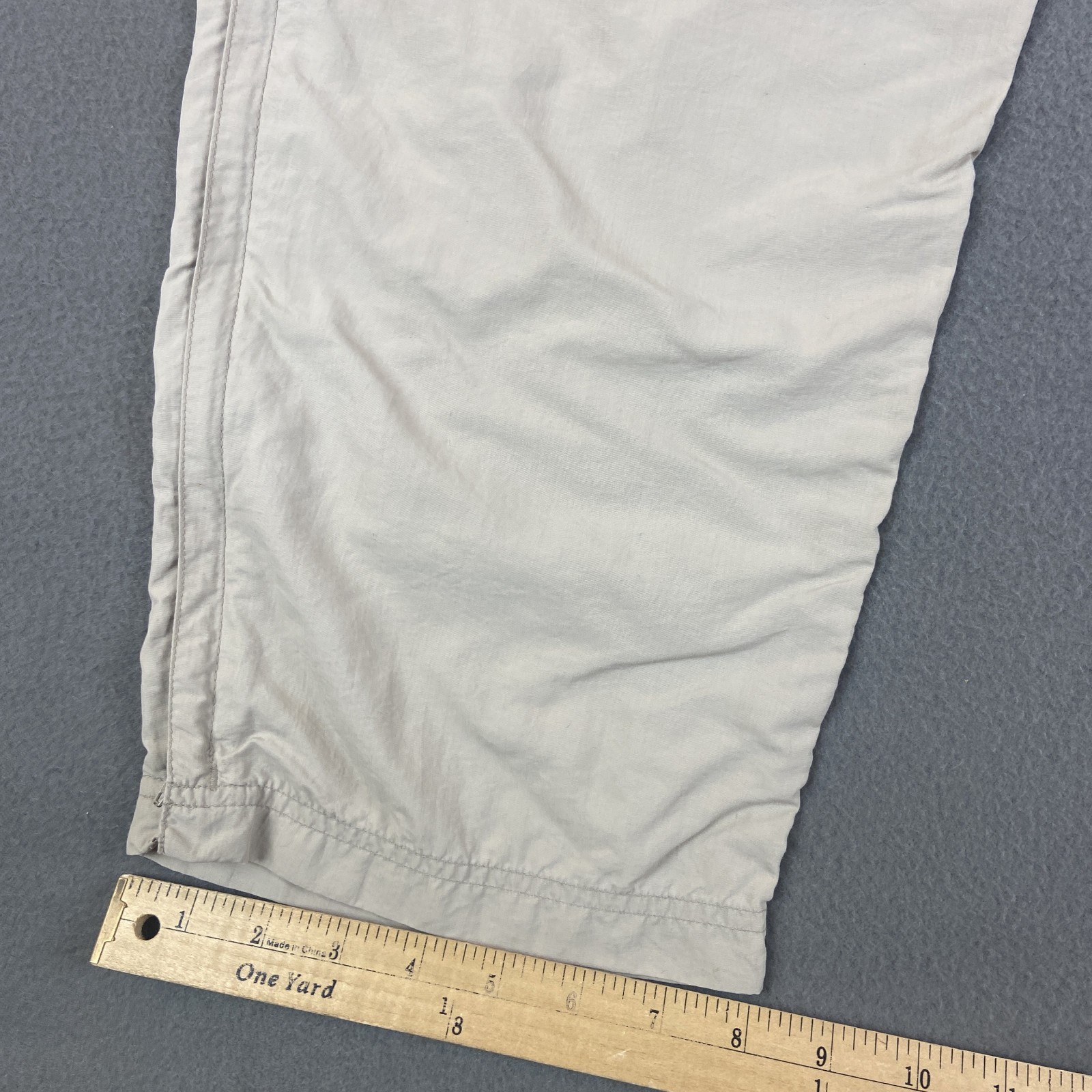 REI Pants Mens Large Beige Convertible Cargo Hiking UPF 50+ Workwear Belted