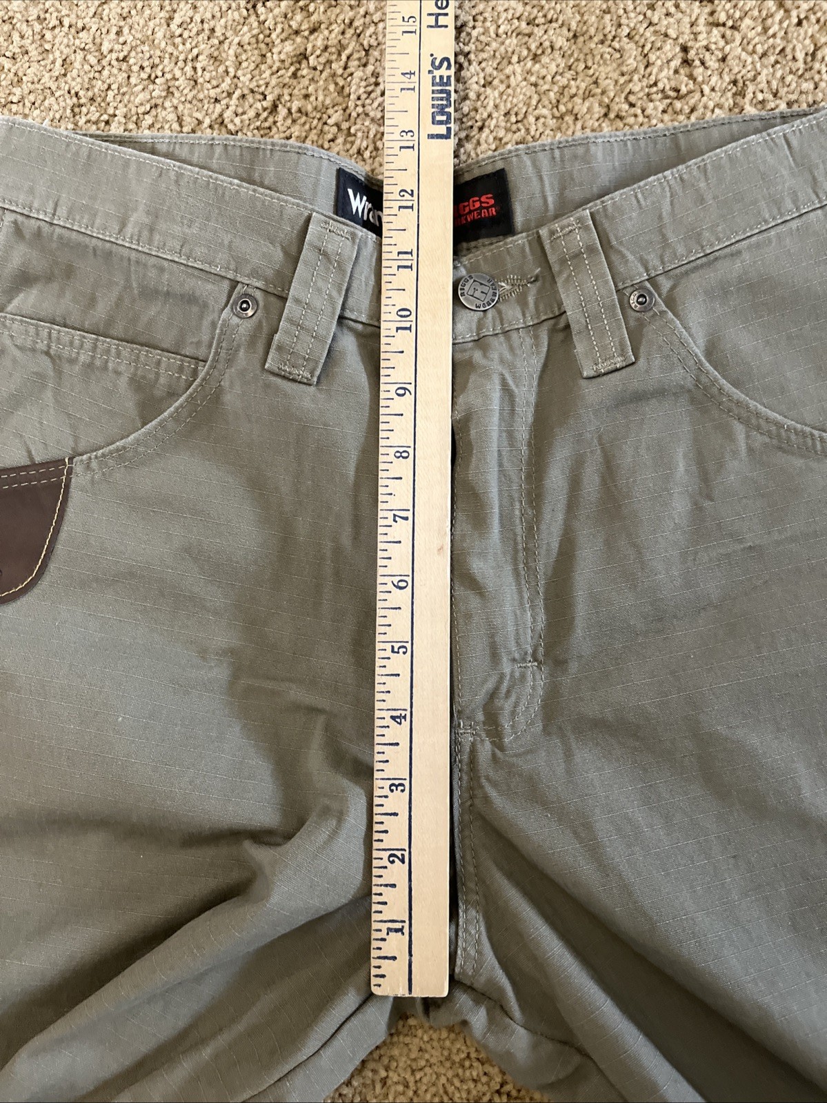 Wrangler Riggs Workwear Men’s Carpenter Pants 31×30 Cotton Tan Ripstop Fabric