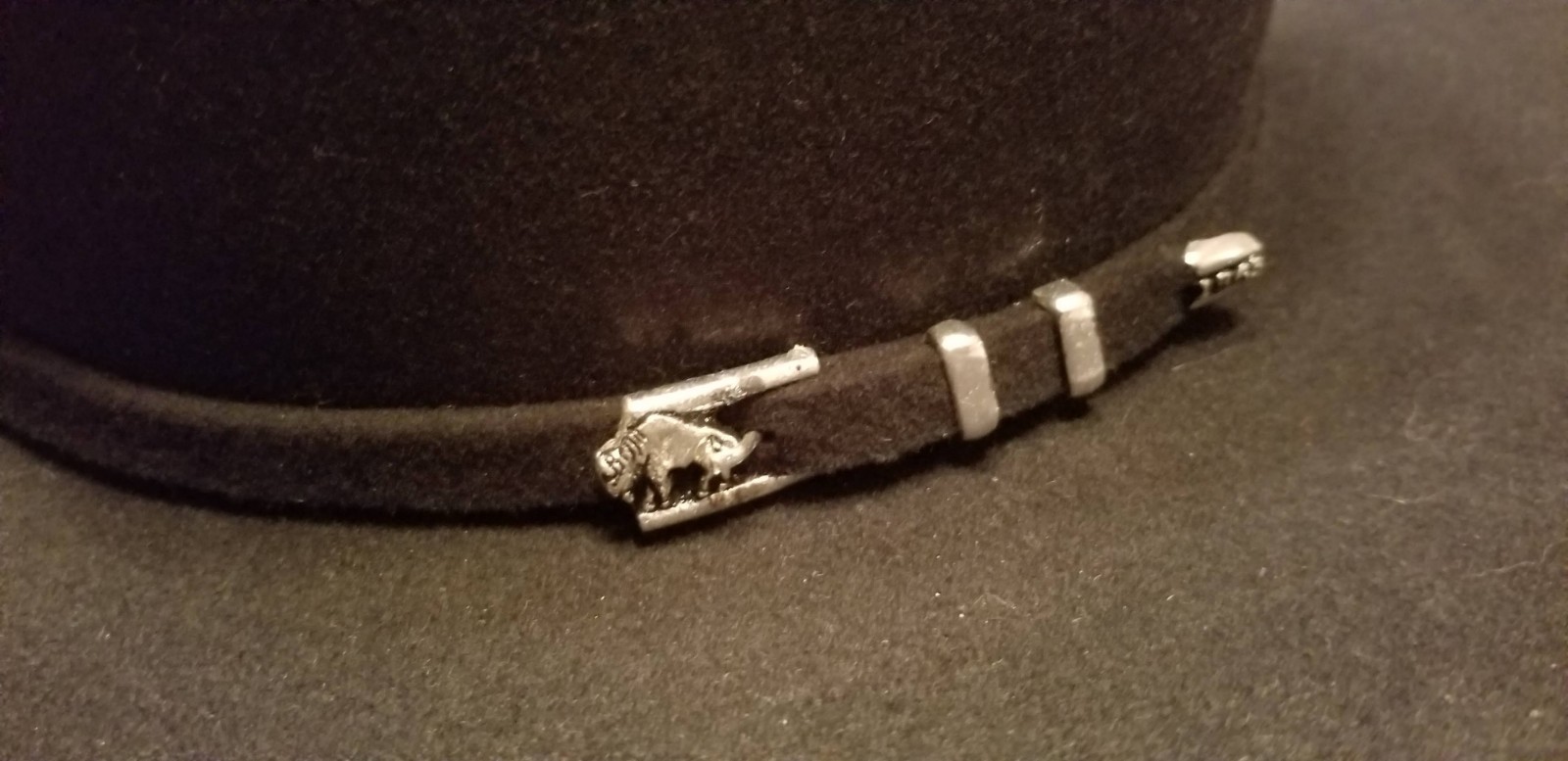 Black Stetson 4X Buffalo Felt Collection Cowboy Hat Size 6-7/8 (55)