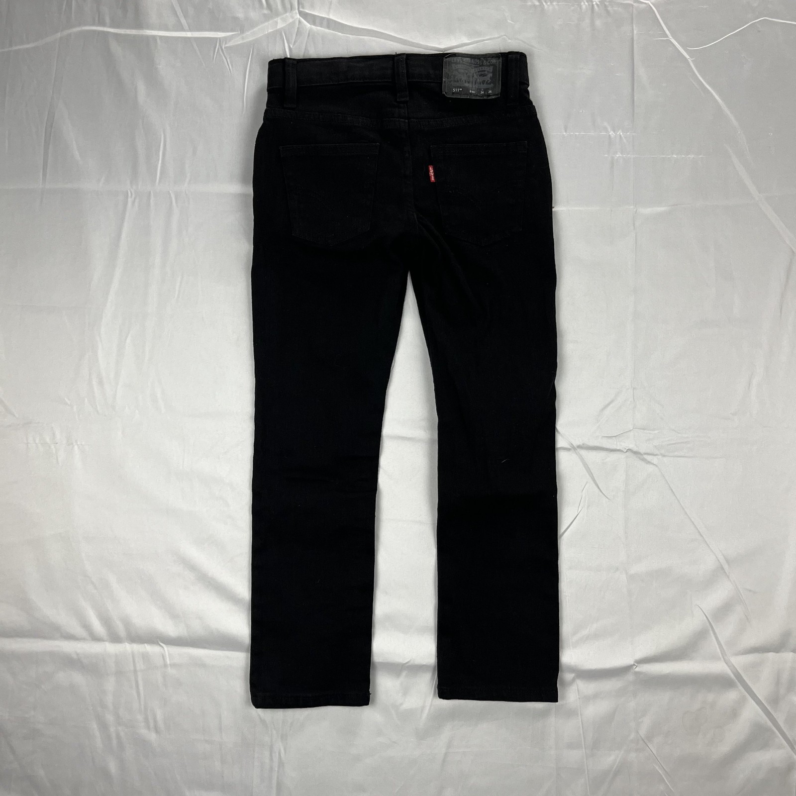 EUC Levi’s 511 Slim Boys 8 REG Performance Black Stretch Denim Jeans W24 L25