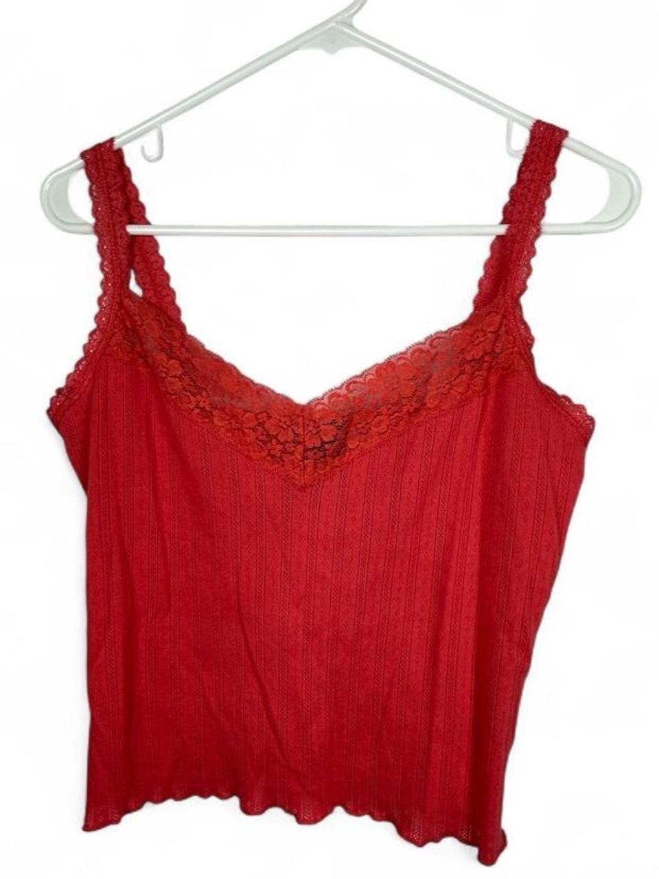 Jones Wear Jeans Lace Cami Tank Top Women’s Size L Peach