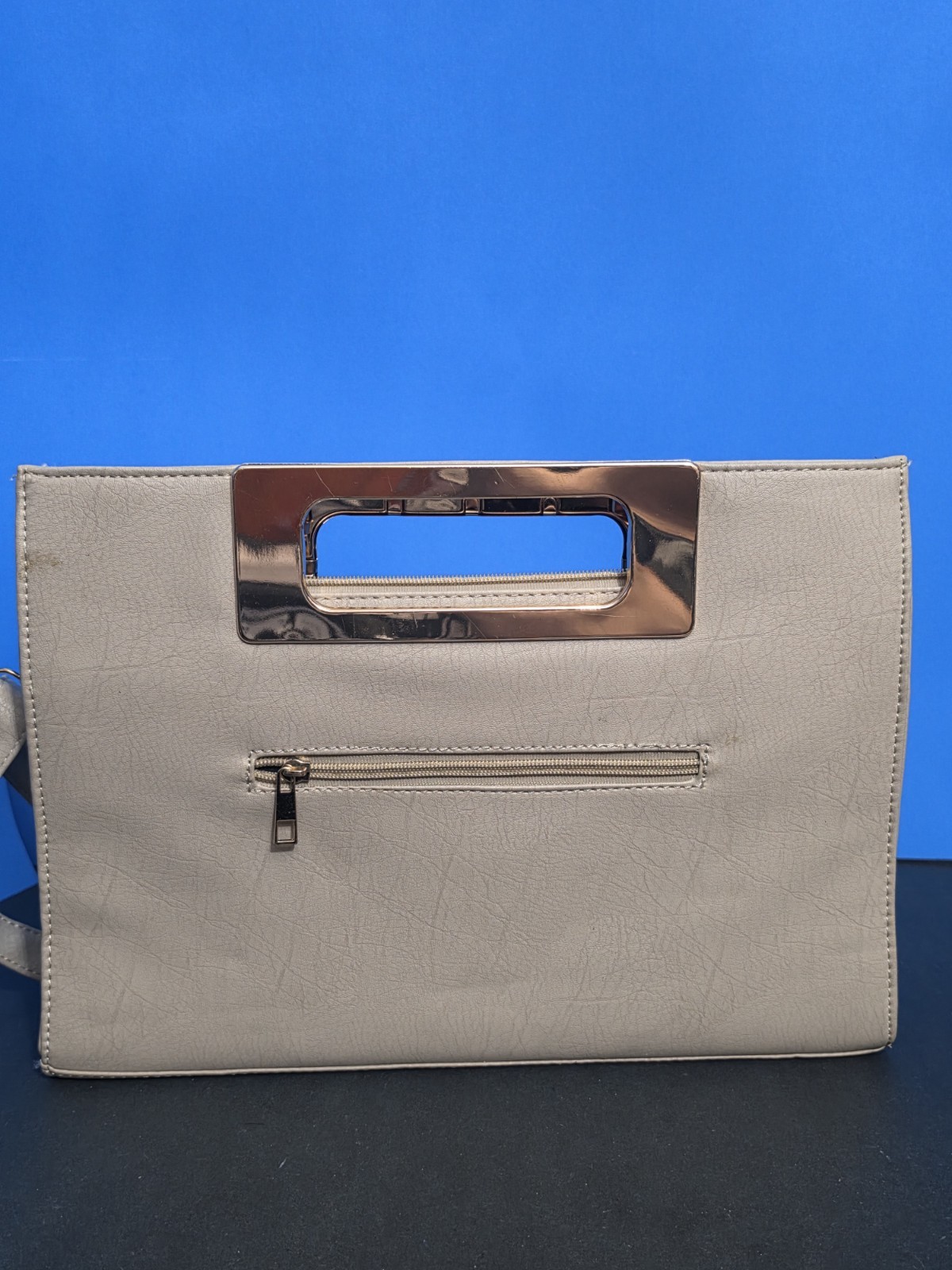 Cato Women’s Large Shoulder Handbag Red Brown Cream Inner Pockets Snap Closure