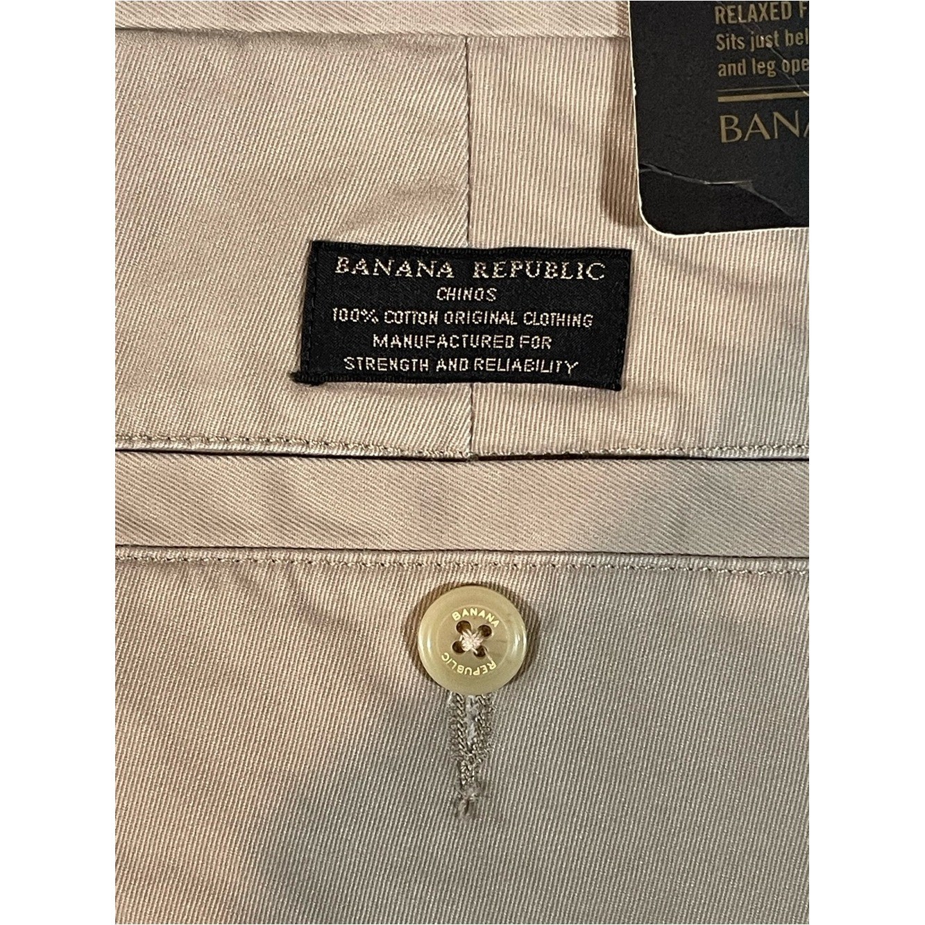 Banana Republic Dawson Chino 32×30 Relaxed Fit Men’s Tan Straight-Leg 100%Cotton