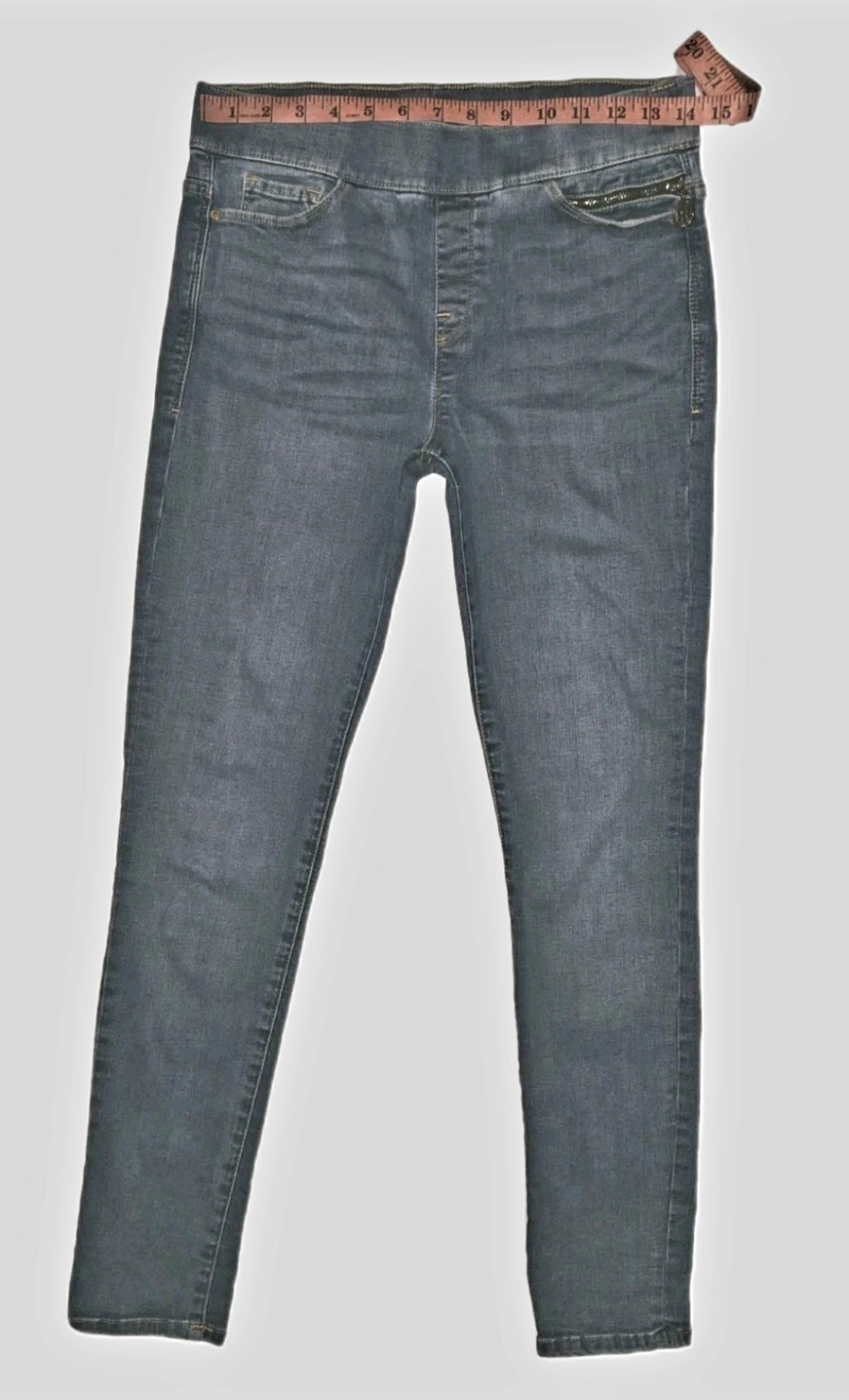 TOMMY HILFIGER Gramercy Pull On Skinny Jeans Size 6 Blue Jeggings Charm Pockets