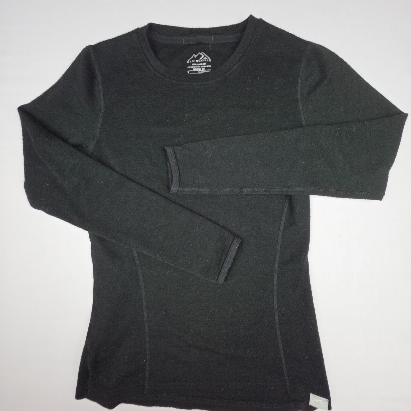 Merino.tech Merino 250 Base Layer Top Women Small Black 100% Merino Wool
