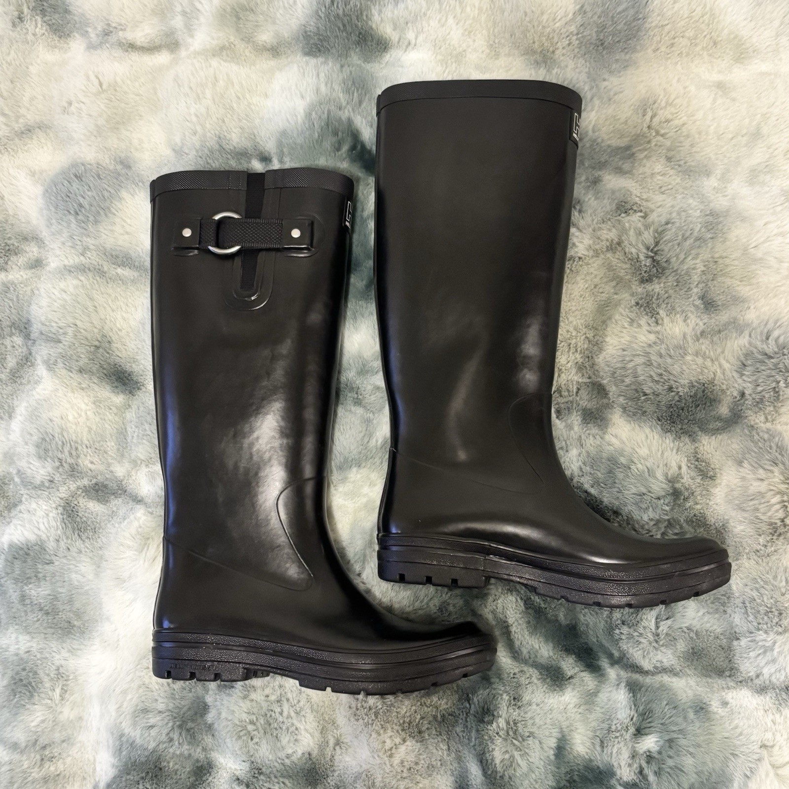 Helly Hansen Veierland 2 Womens Size 7 Rain Boots Black Rubber Waterproof NWOB
