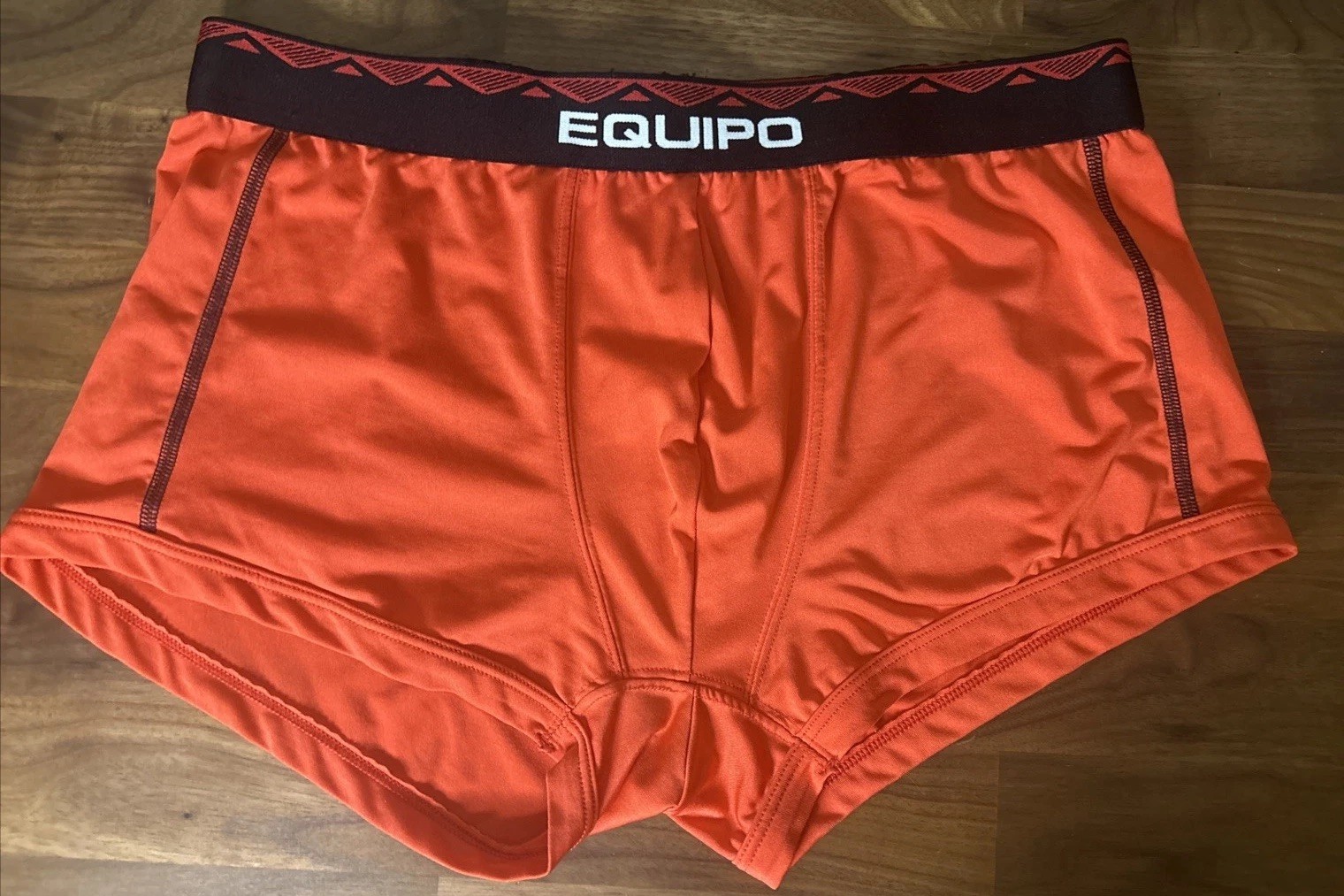 Mens Underwear Equipo Brazillan Trunk Size M Red Street Logo Waist Band Ringer