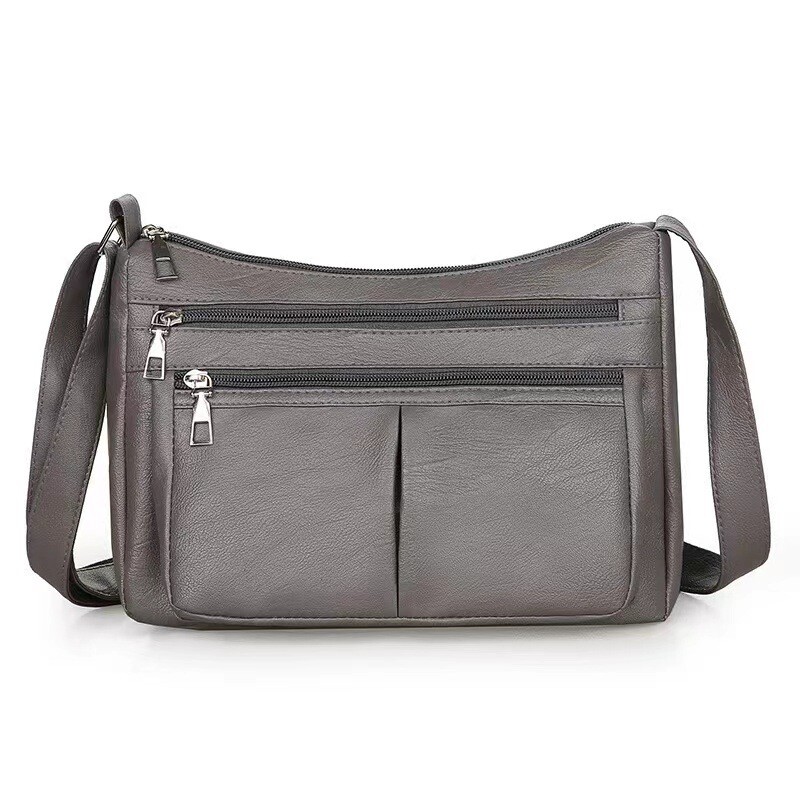 Womens Soft PU Leather Shoulder Bag Crossbody Bag Handbag Tote Bag Multi Pockets