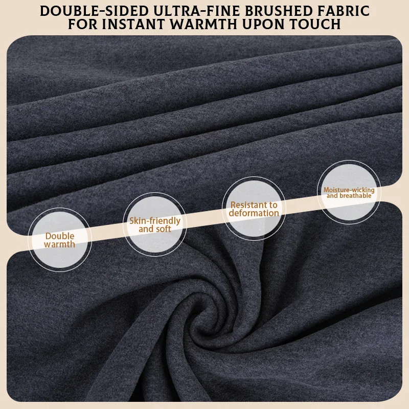 Men Seamless Thermal Underwear Fleeced Lined Long Johns Set Warm Tops&Panties US