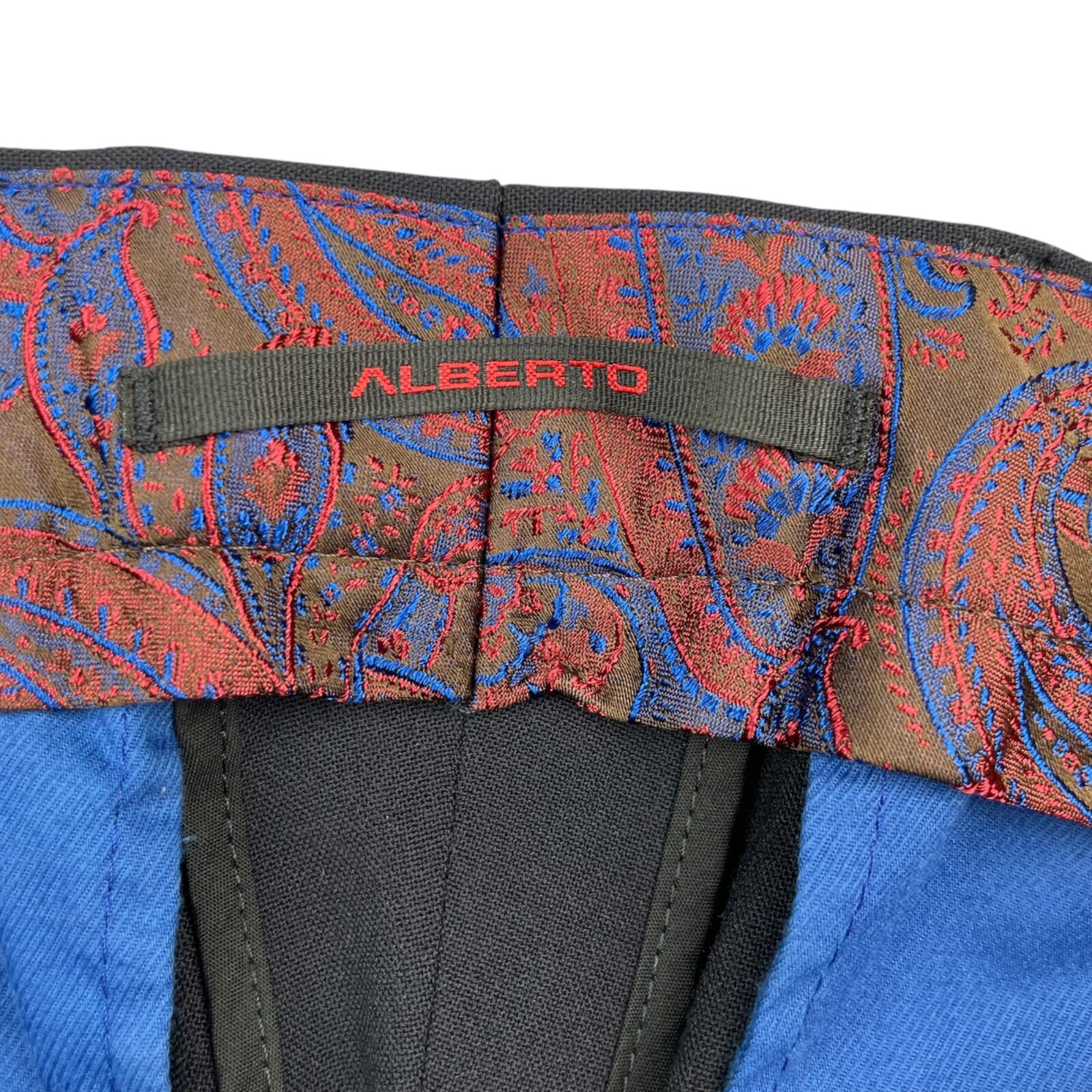 Alberto Men’s Ceramica Modern Fit Flat Front Chino Pants Navy Blue • 36×26