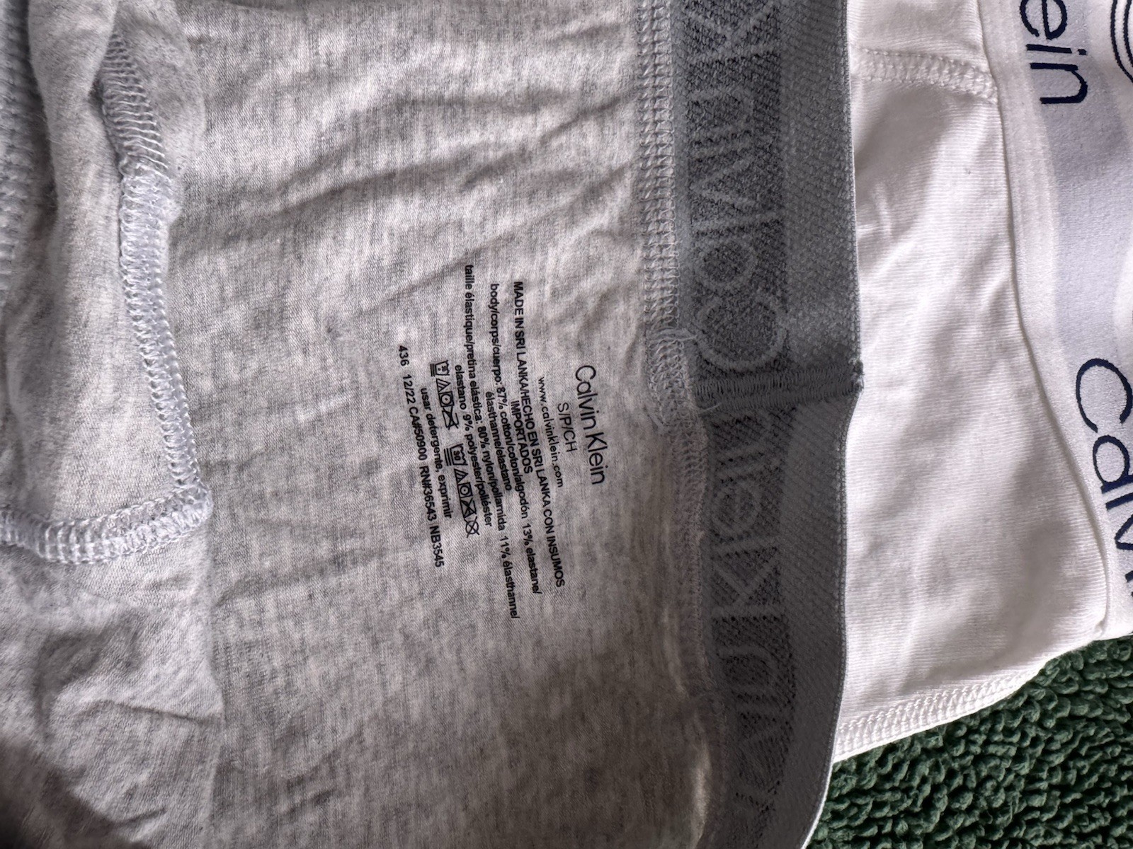 Calvin Klein Men’s Logo Boxer Briefs 2-Pack White/Gray Cotton, Size S