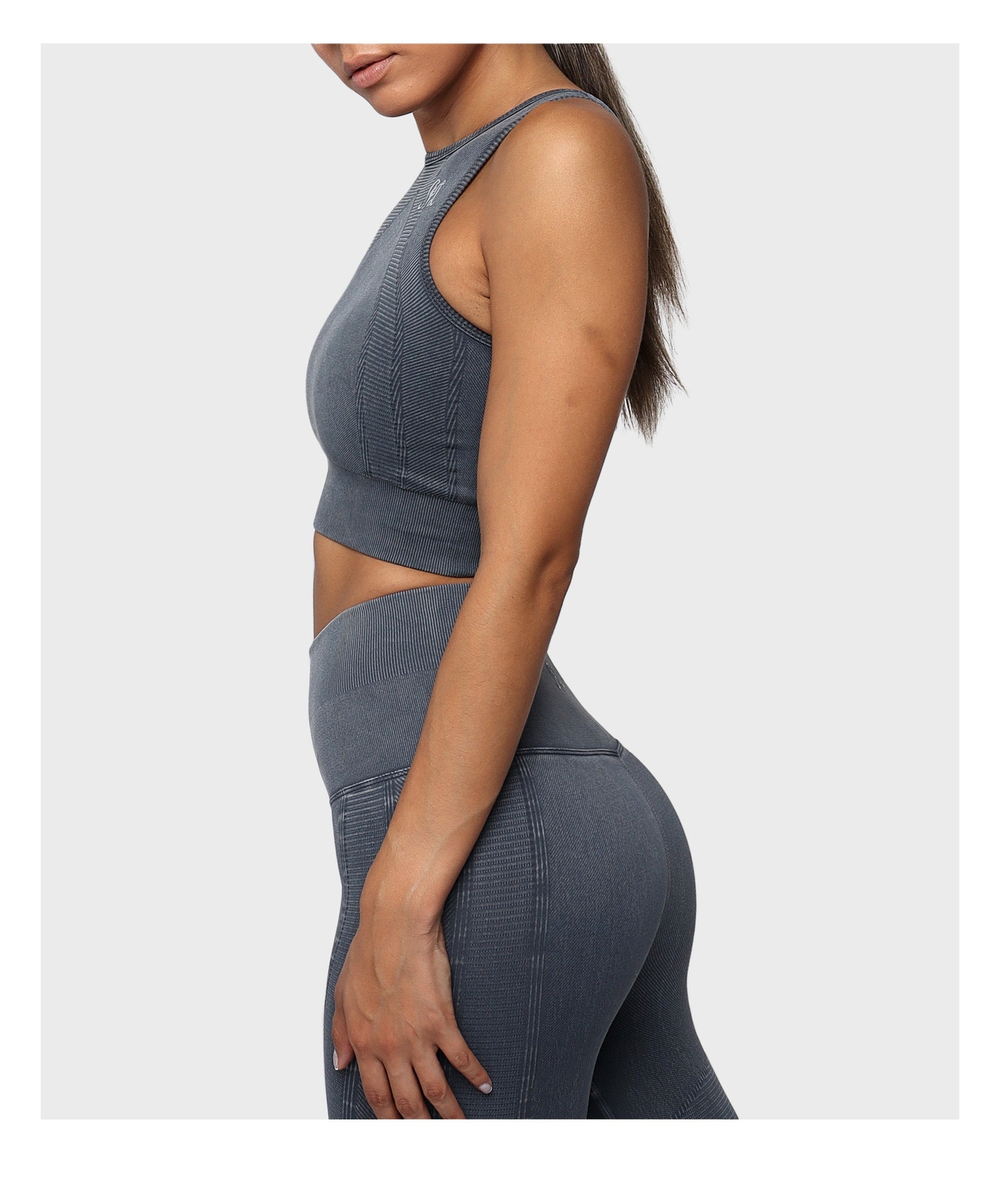 Blue Acid Wash Top & Leggings