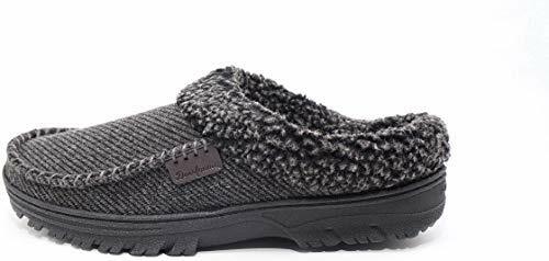 Dearfoams Men’s Slippers Memory Foam Black Sizes 7 8 9 10 11 12 13 14