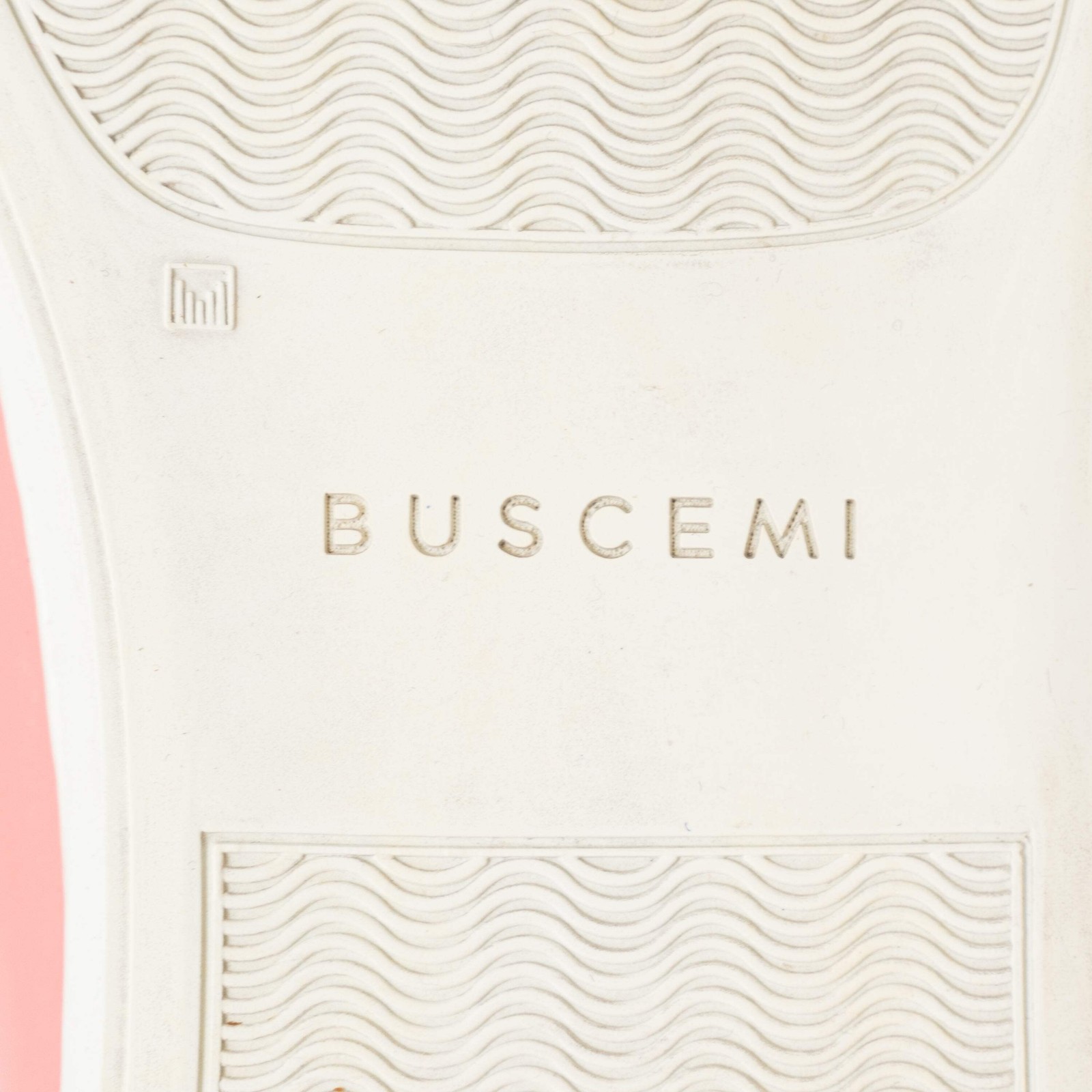 Buscemi 100MM Pink Nappa Leather High Top Sneakers Rose Gold Padlock