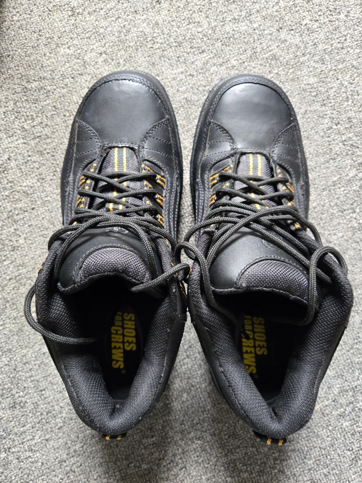 Shoes For Crews Steel Toe Work Safety Boot Black Mens size 12 style 8100 W