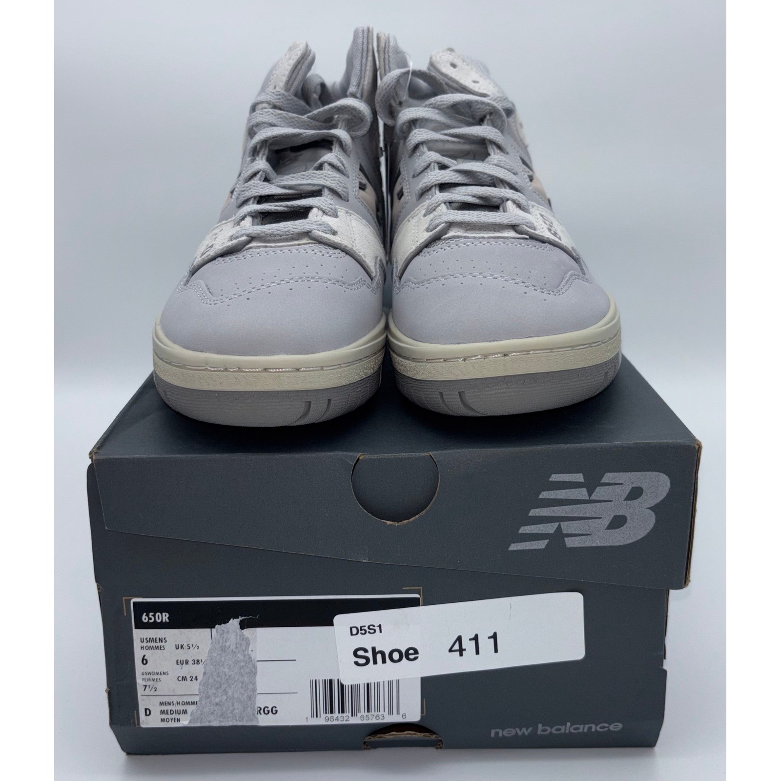New Balance 650R Rain Cloud Sea Salt Grey High Top Sneakers BB650RGG Mens 6