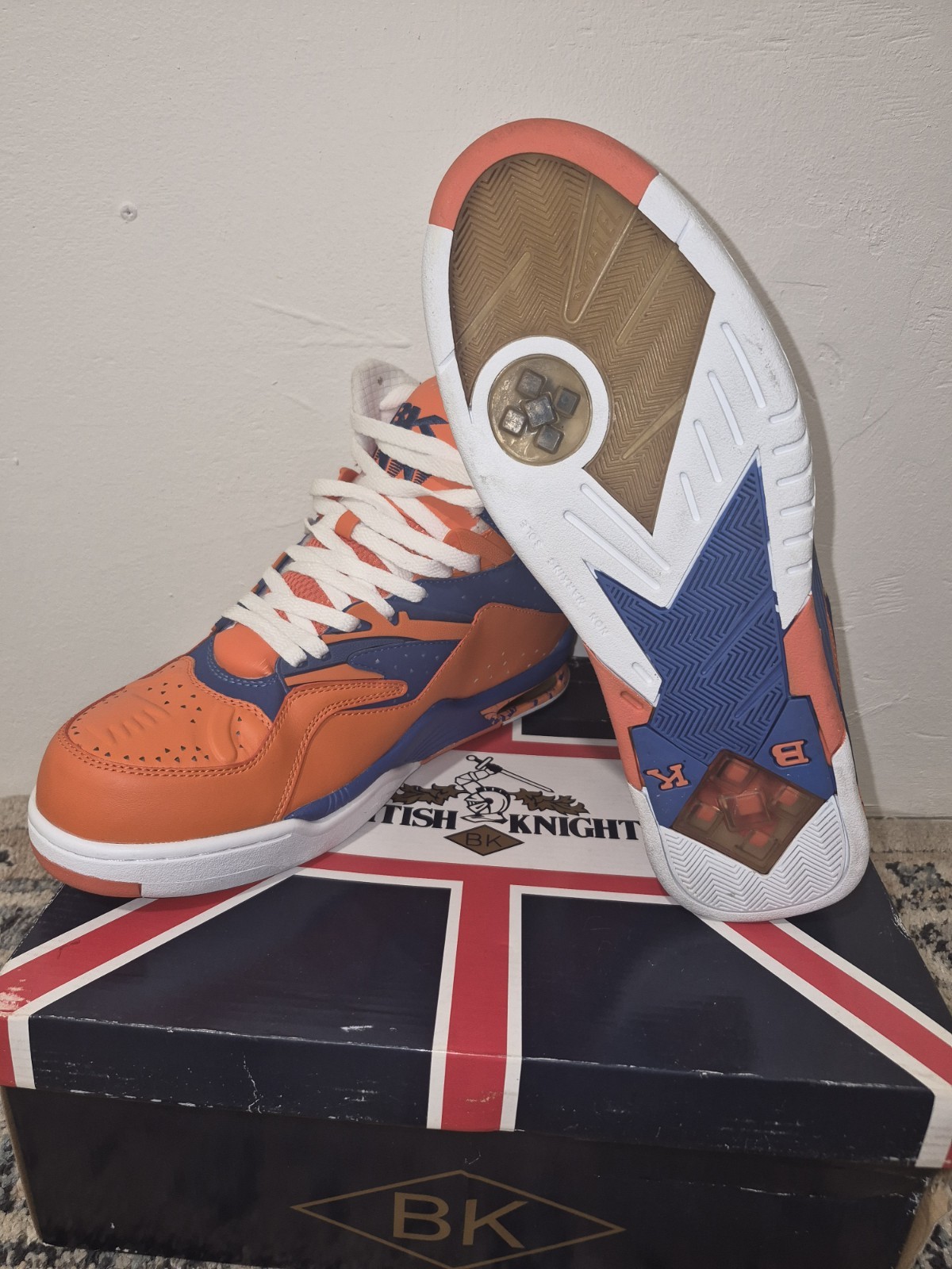 *RARE* NEW YORK KNICKS Dymacel Enforcer BRITISH KNIGHTS 90s Hightops Size 12